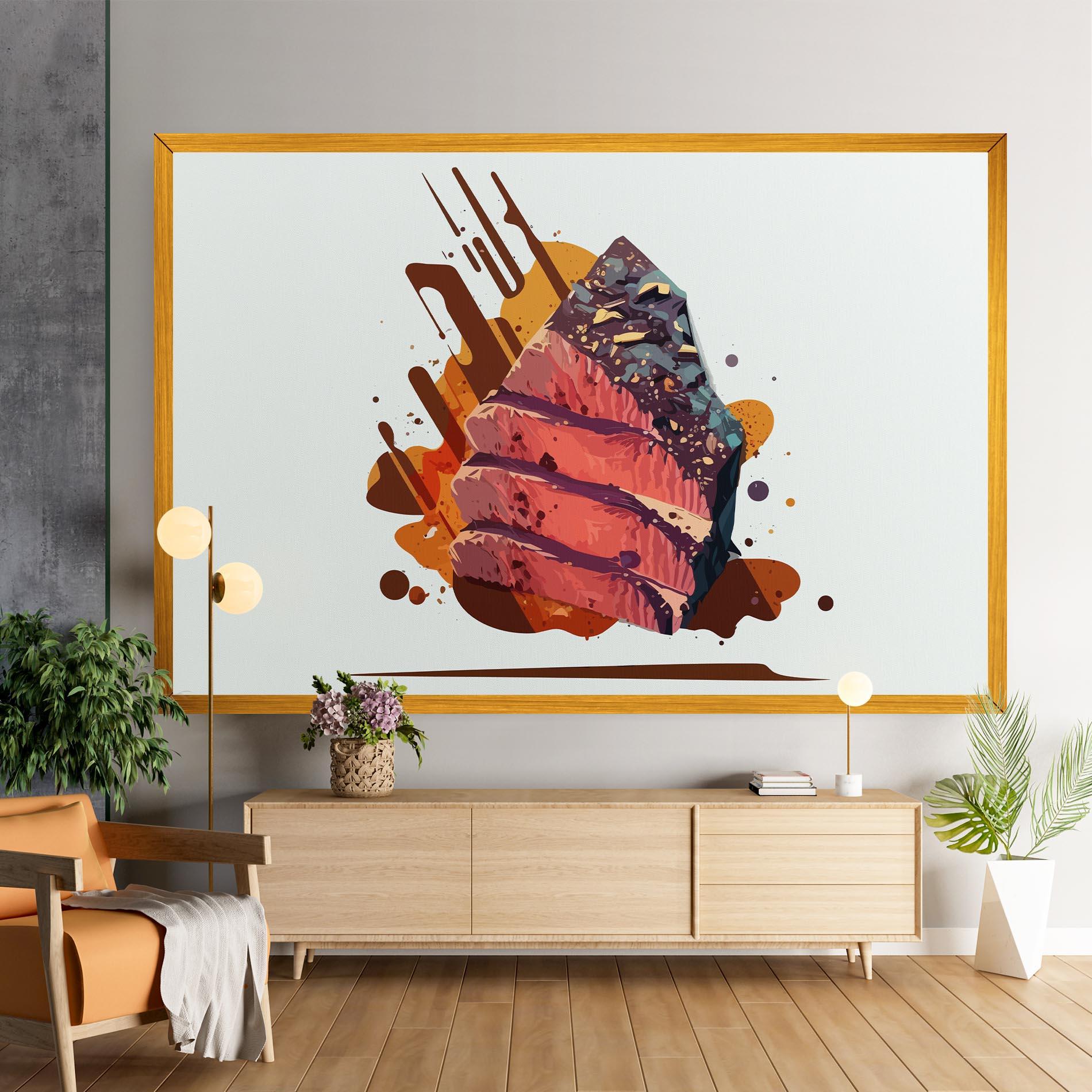 Tablou Canvas Meat Floating mockup 9