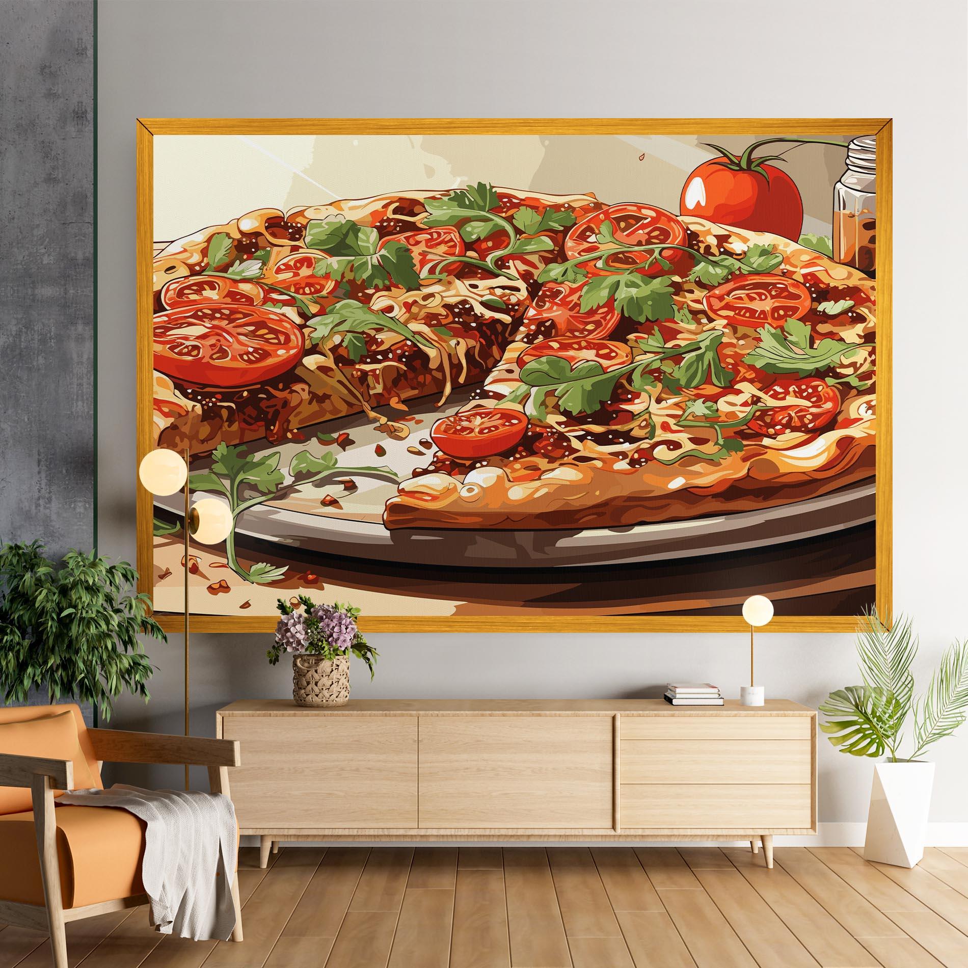 Tablou Canvas Pizza View mockup 9