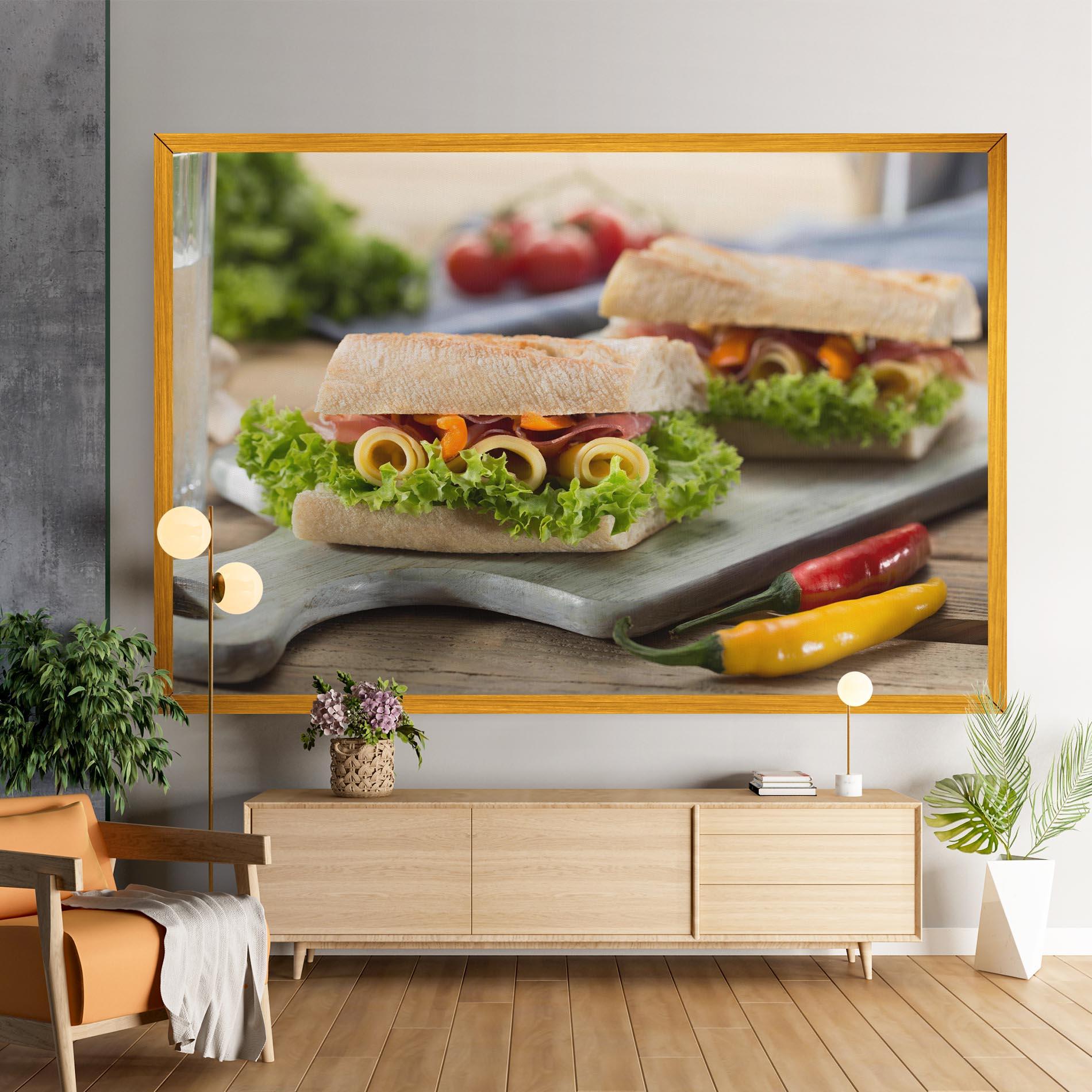 Tablou Canvas Yum Sandwich mockup 9