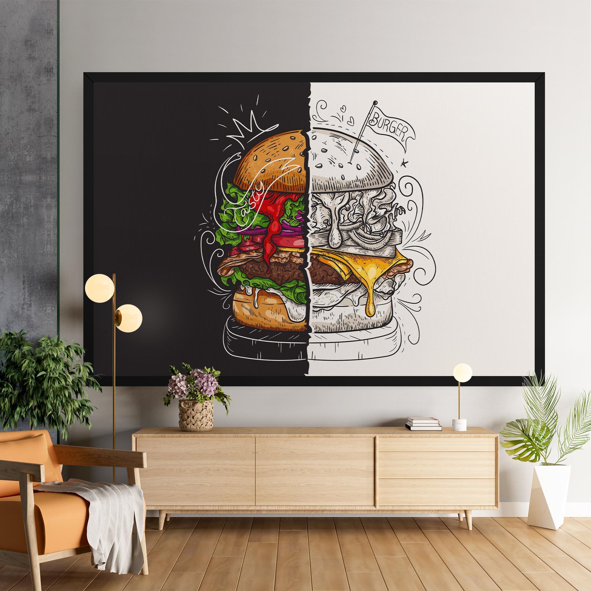 Tablou Canvas Burger Art mockup 9