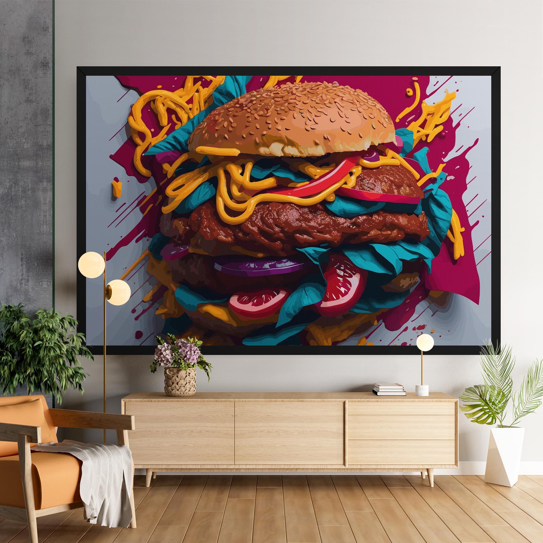 Tablou Canvas Crazy Burger mockup 9