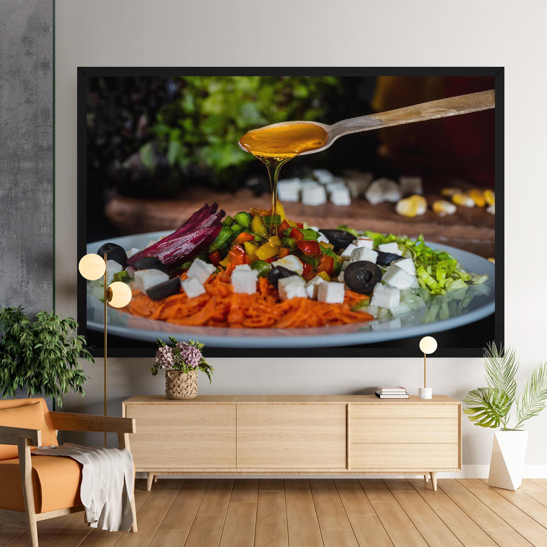 Tablou Canvas Honey Over Food mockup 9