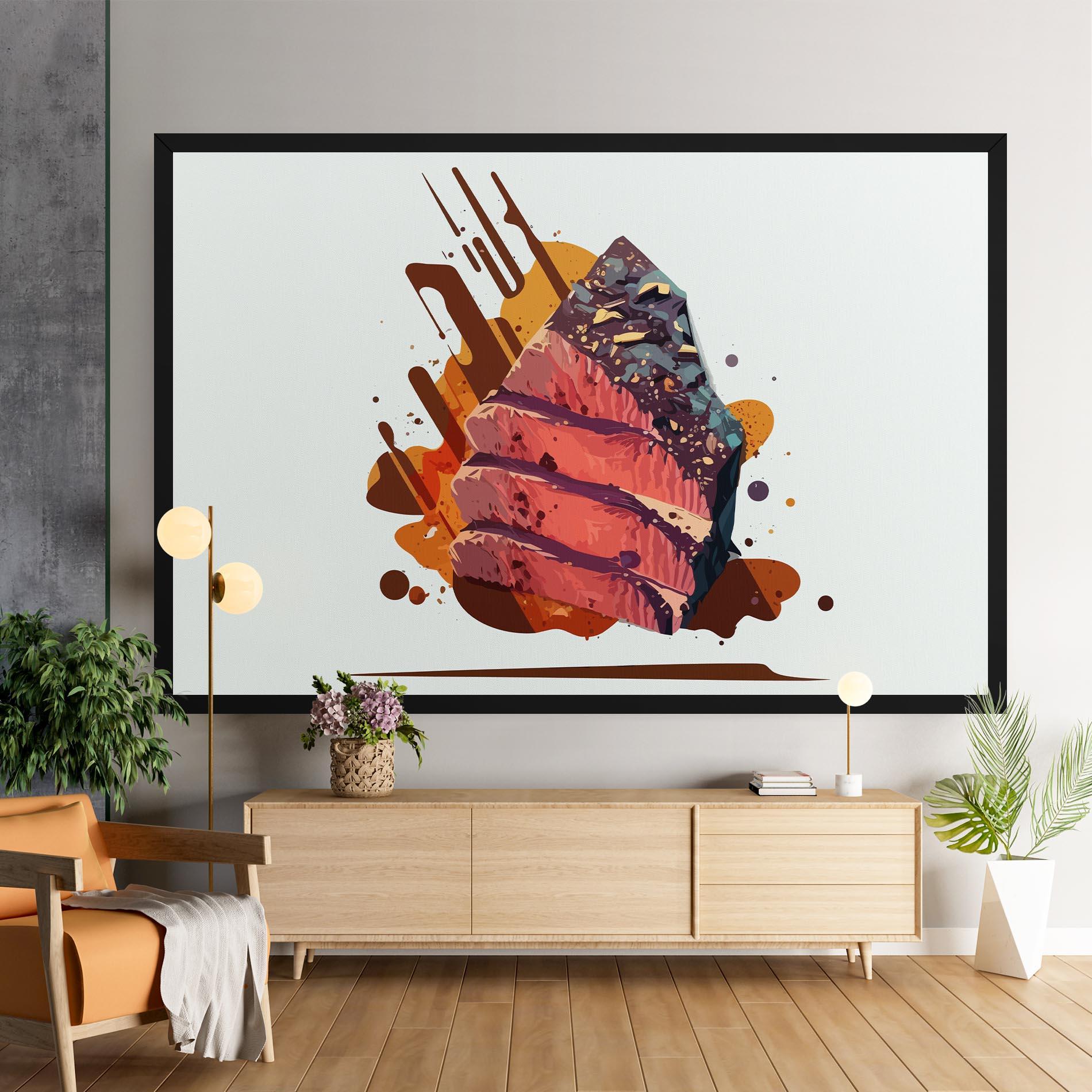 Tablou Canvas Meat Floating mockup 9