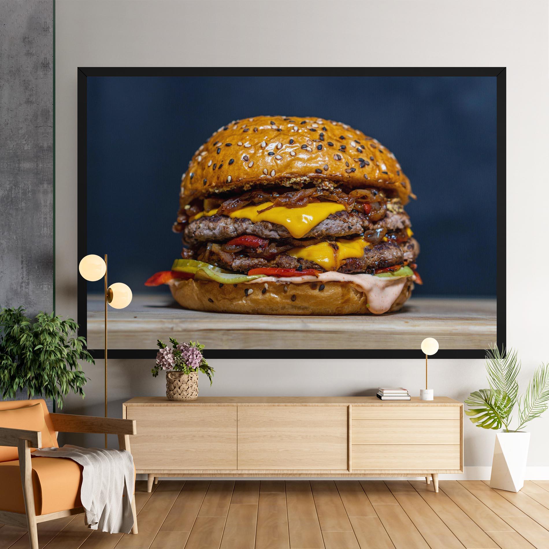 Tablou Canvas Tasty Hamburger mockup 9