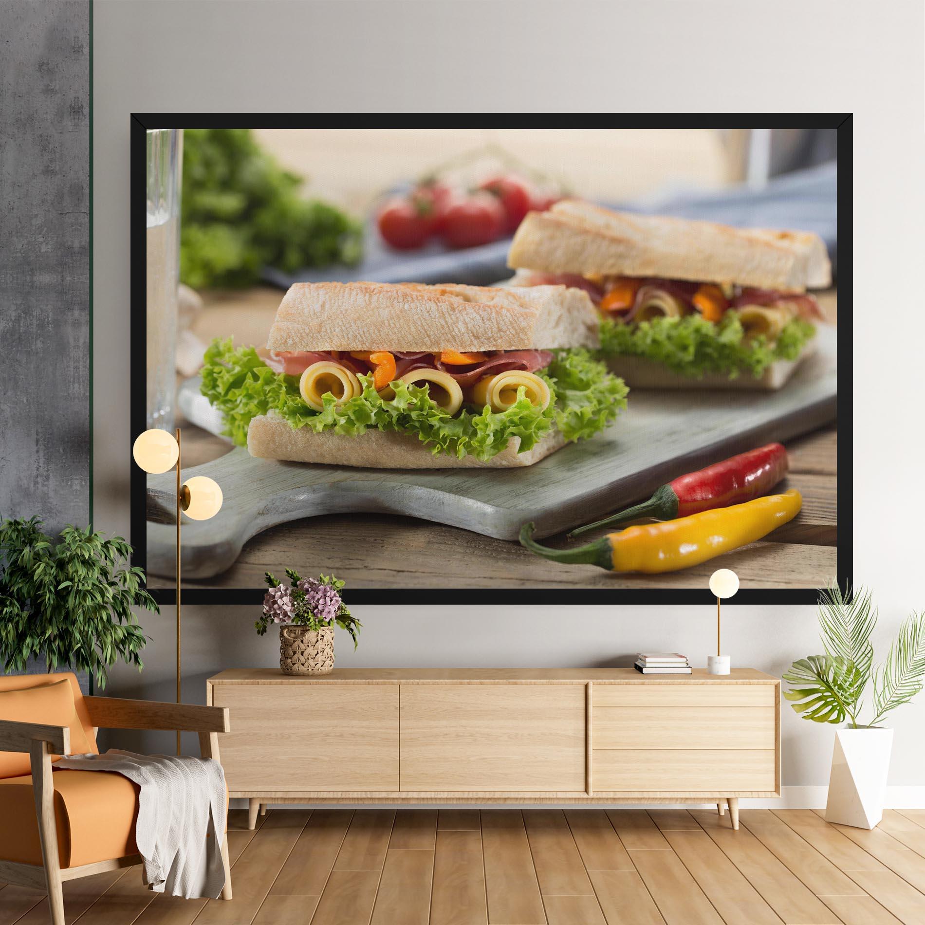 Tablou Canvas Yum Sandwich mockup 9