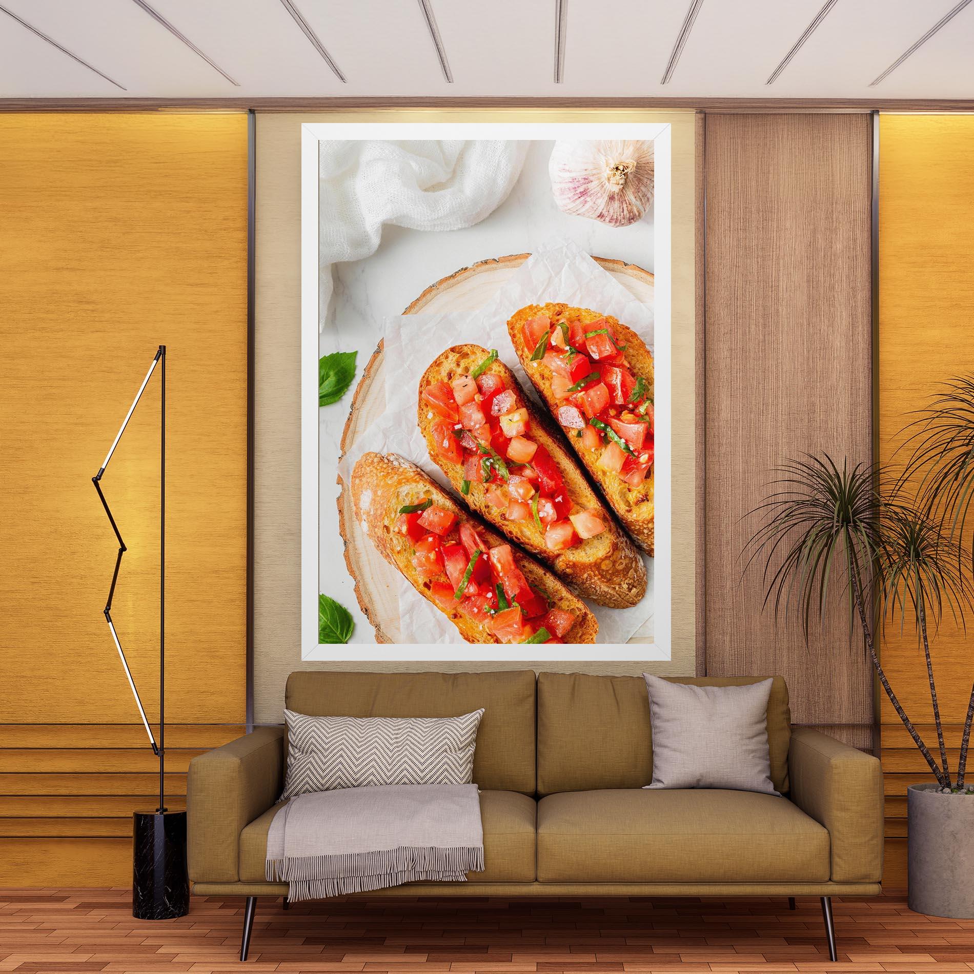 Tablou Canvas Tomatoes On Bread mockup 9