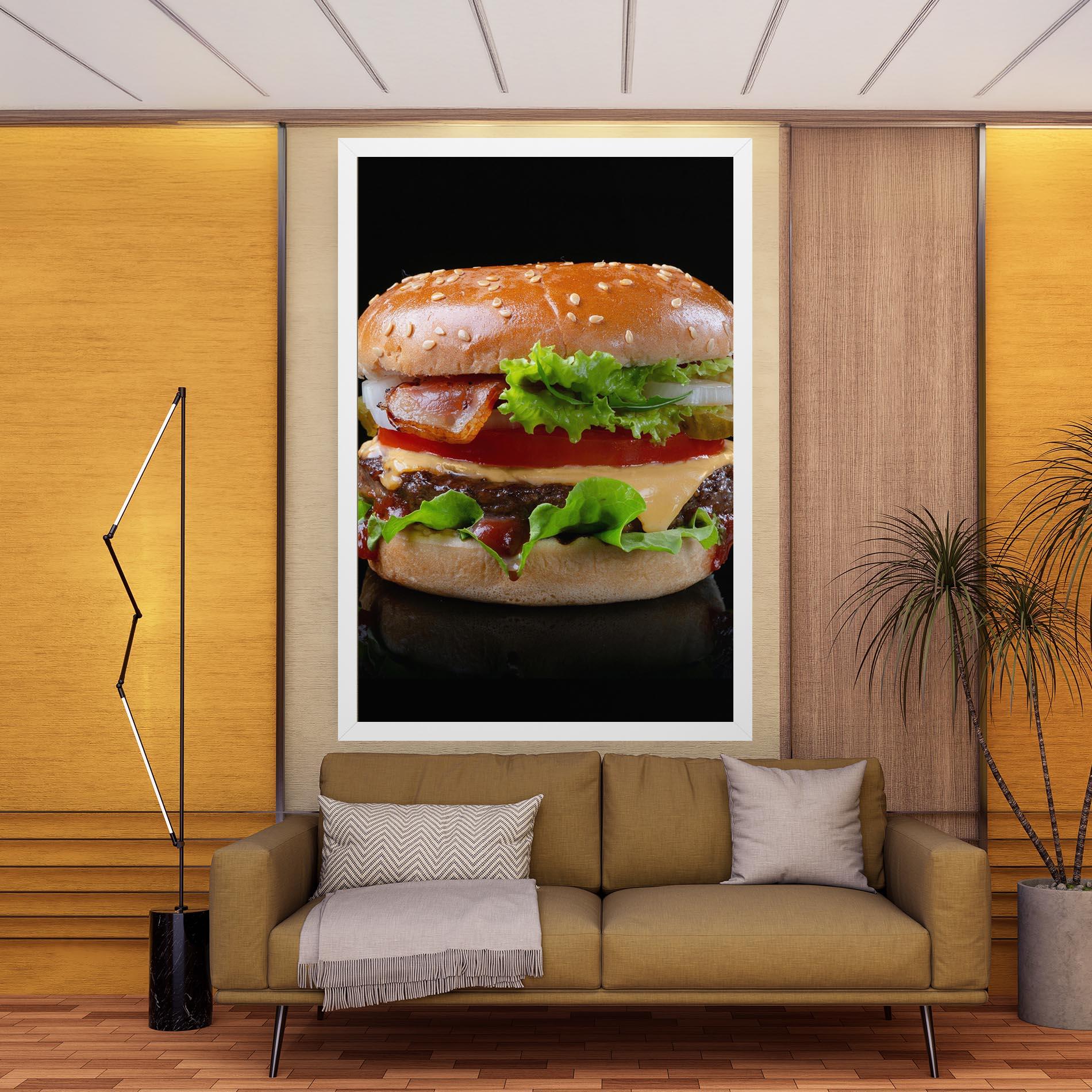 Tablou Canvas Yumm Hamburger mockup 9