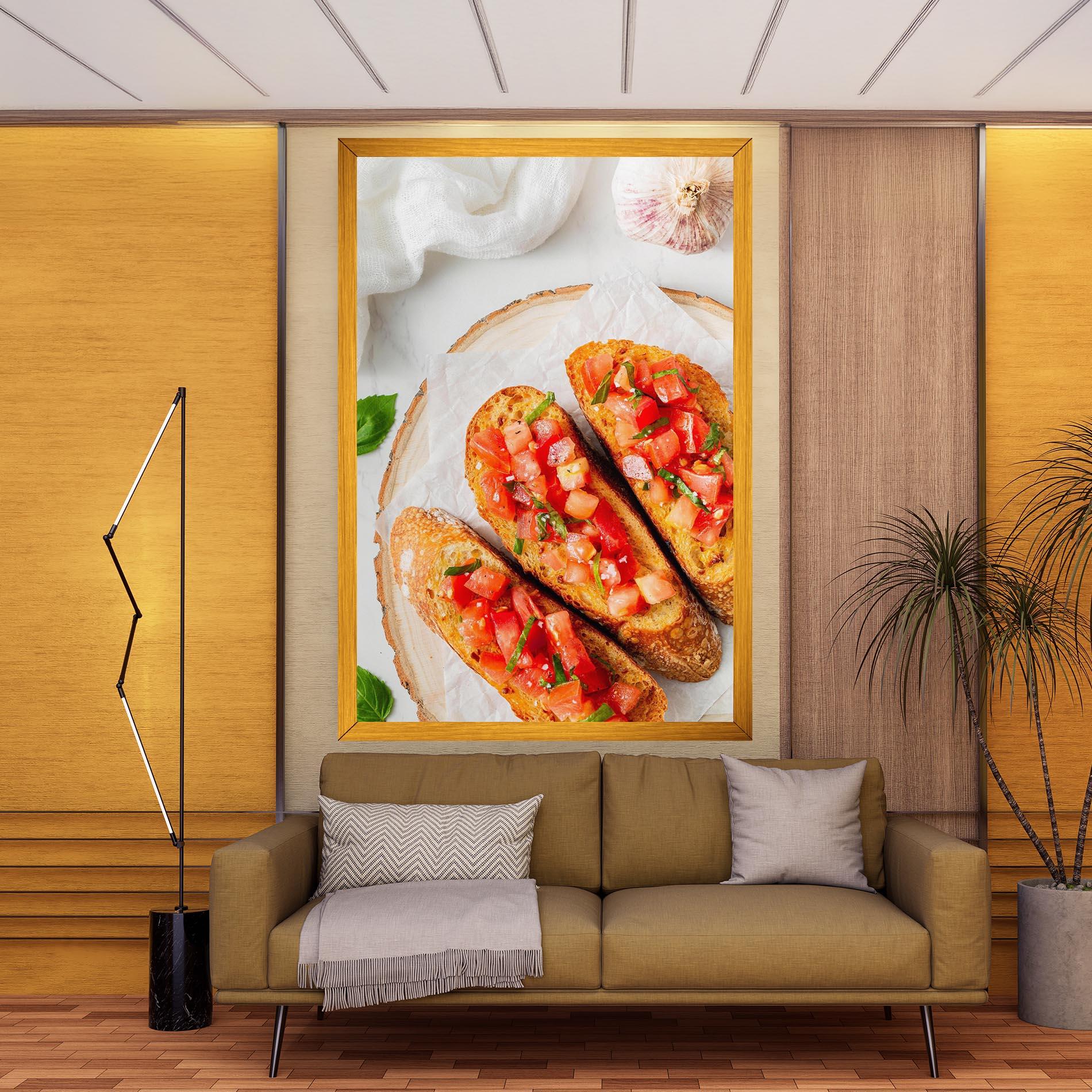 Tablou Canvas Tomatoes On Bread mockup 9