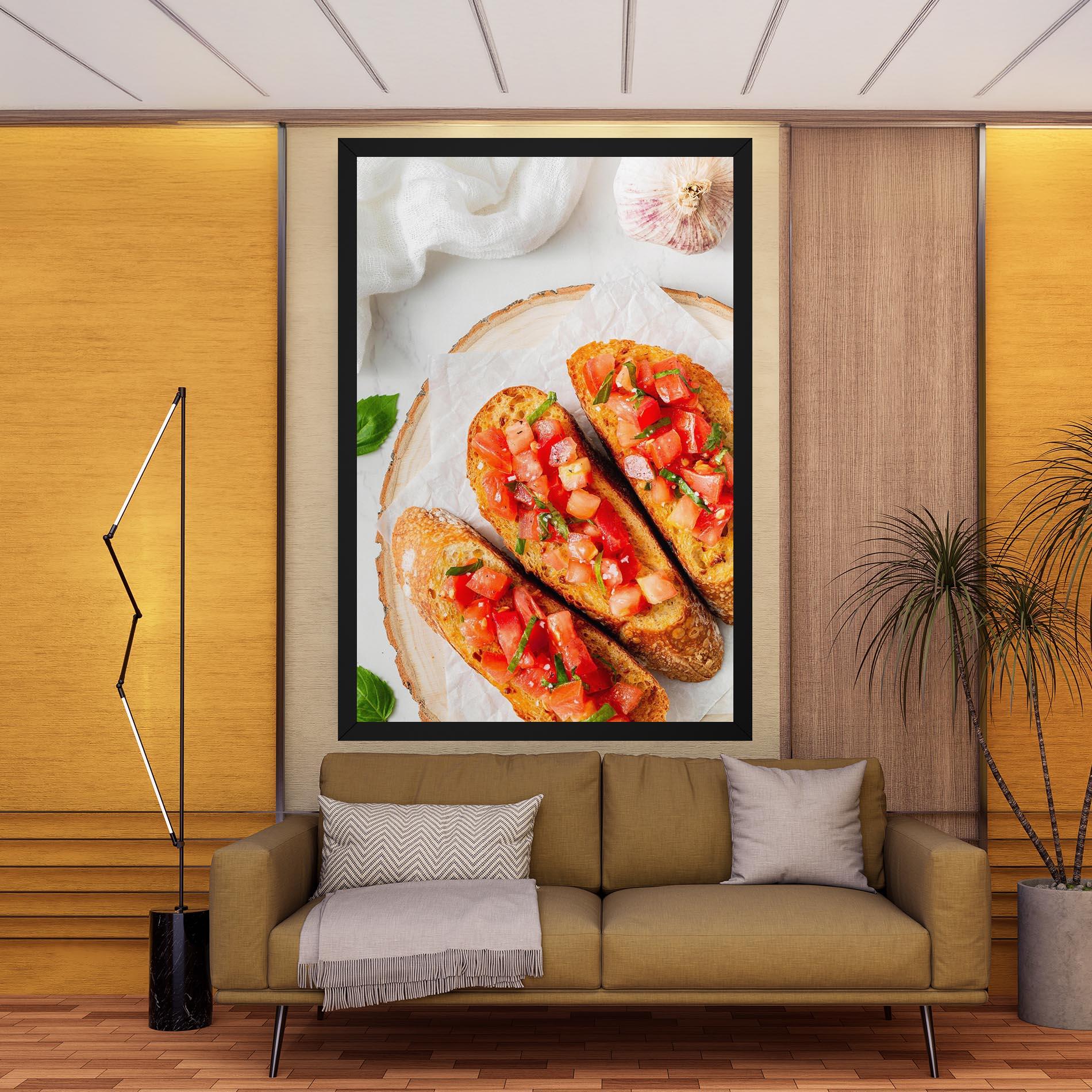 Tablou Canvas Tomatoes On Bread mockup 9