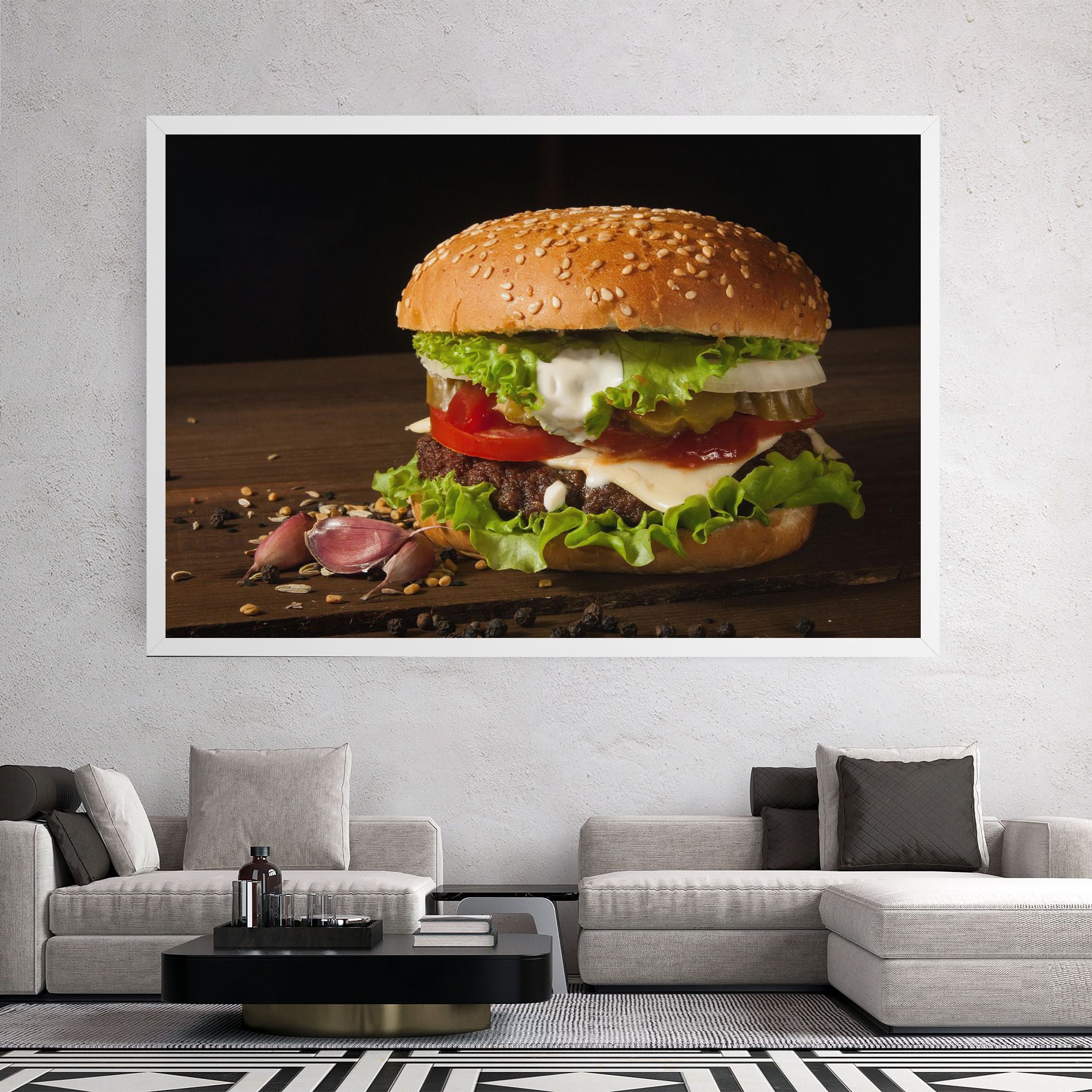 Delicious Hamburger mockup 2