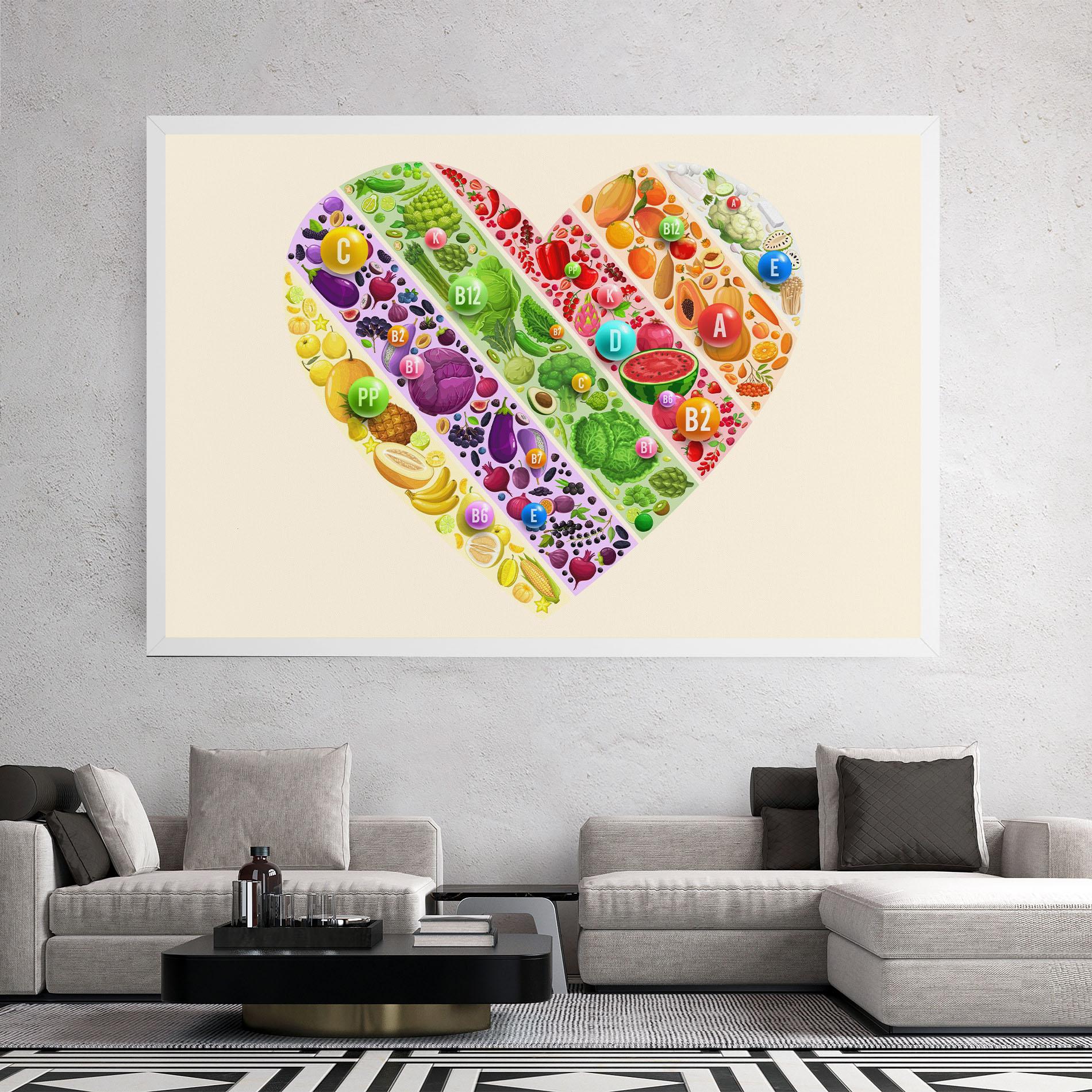 Tablou Canvas Food Heart mockup 2