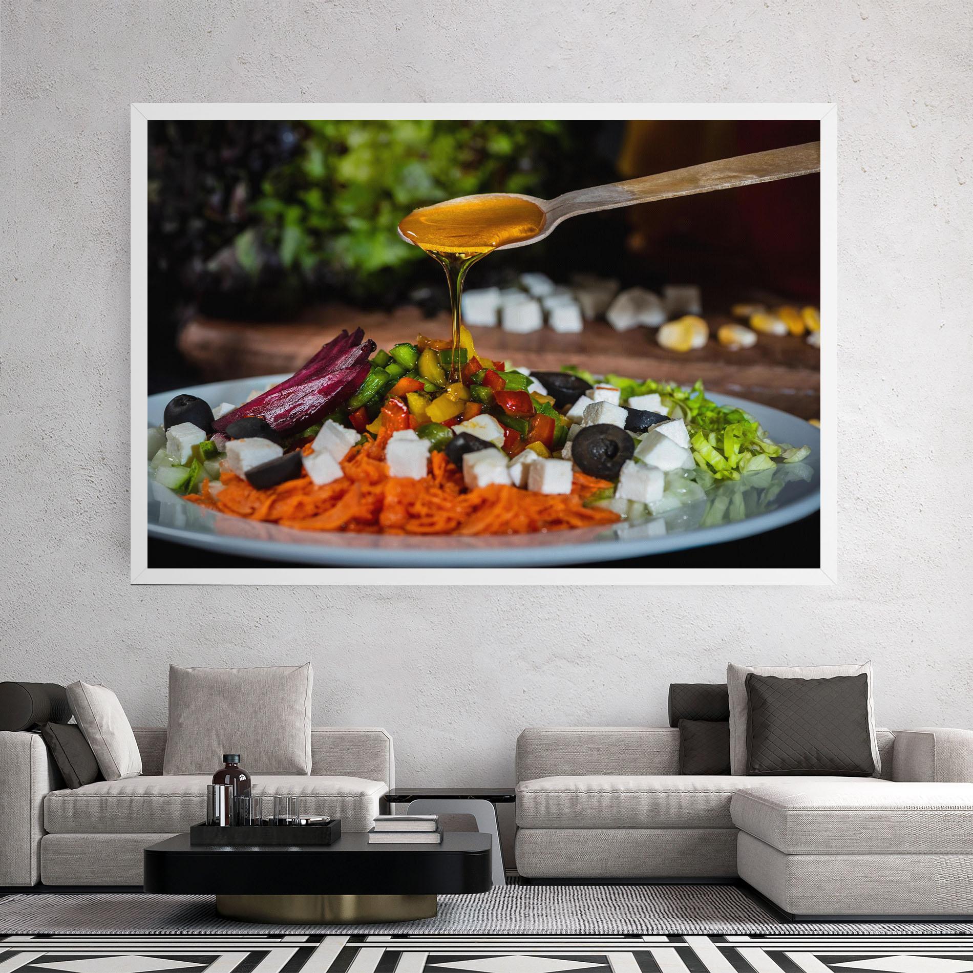 Tablou Canvas Honey Over Food mockup 2