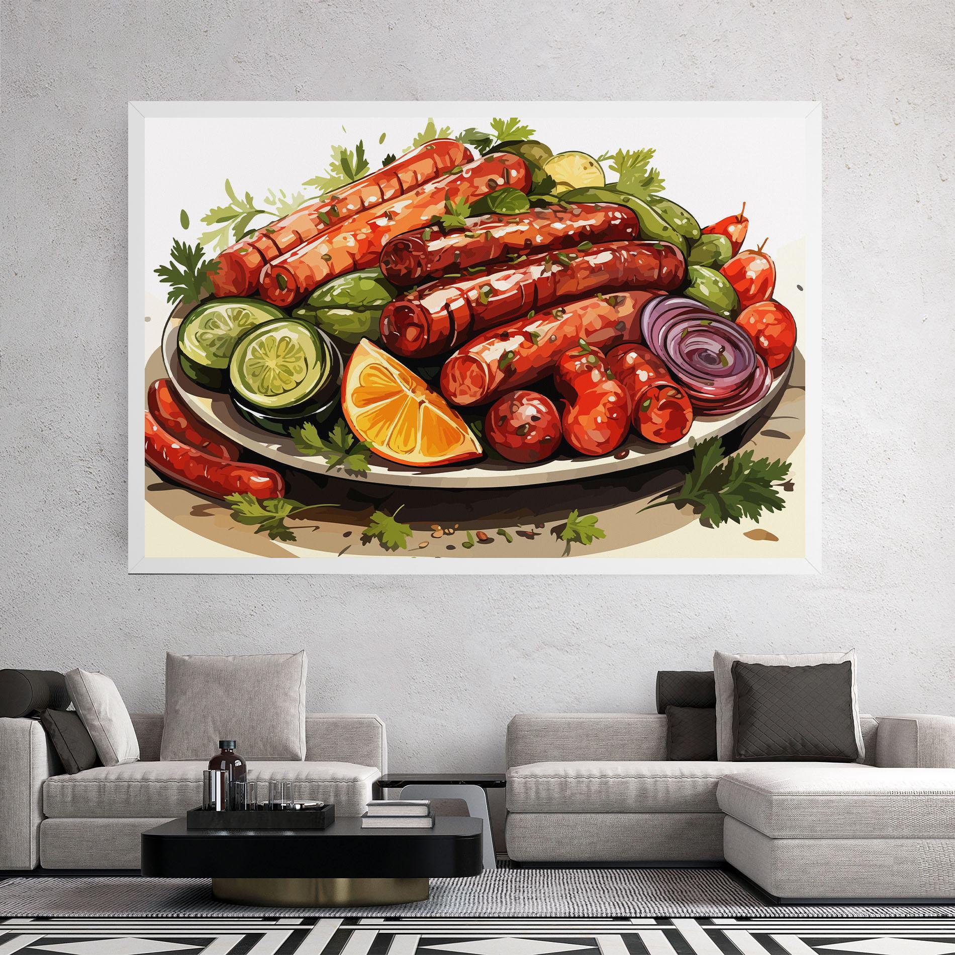 Tablou Canvas Tasty Sousages mockup 2