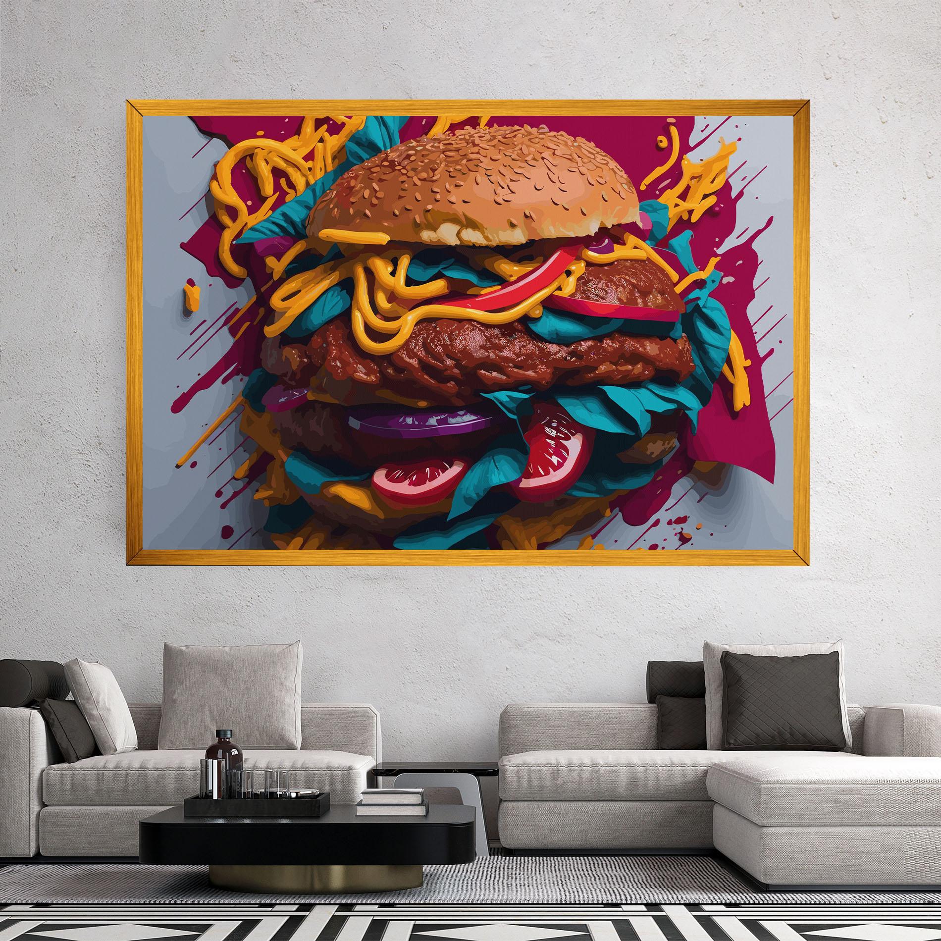 Tablou Canvas Crazy Burger mockup 2