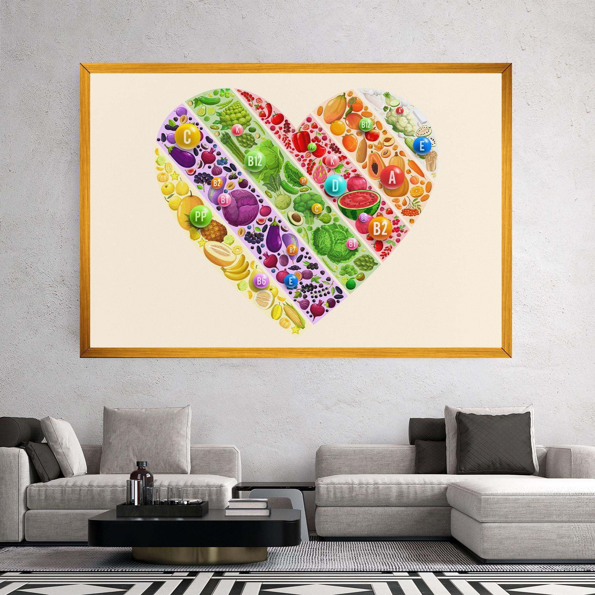 Tablou Canvas Food Heart mockup 2