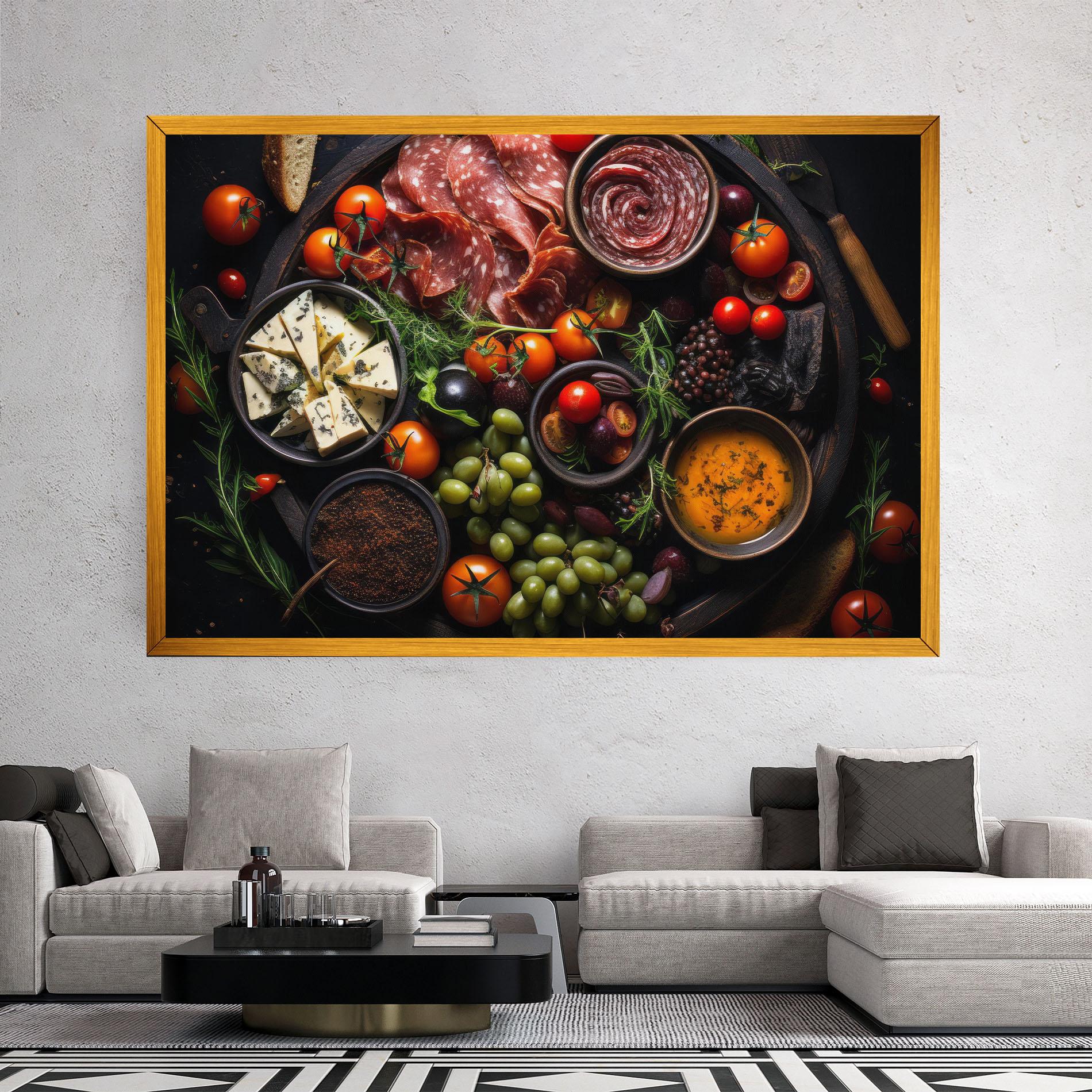 Tablou Canvas Meats Assortment mockup 2