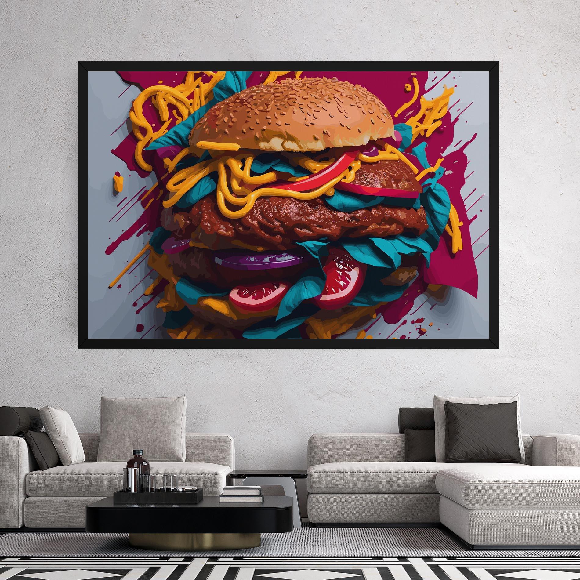 Tablou Canvas Crazy Burger mockup 2