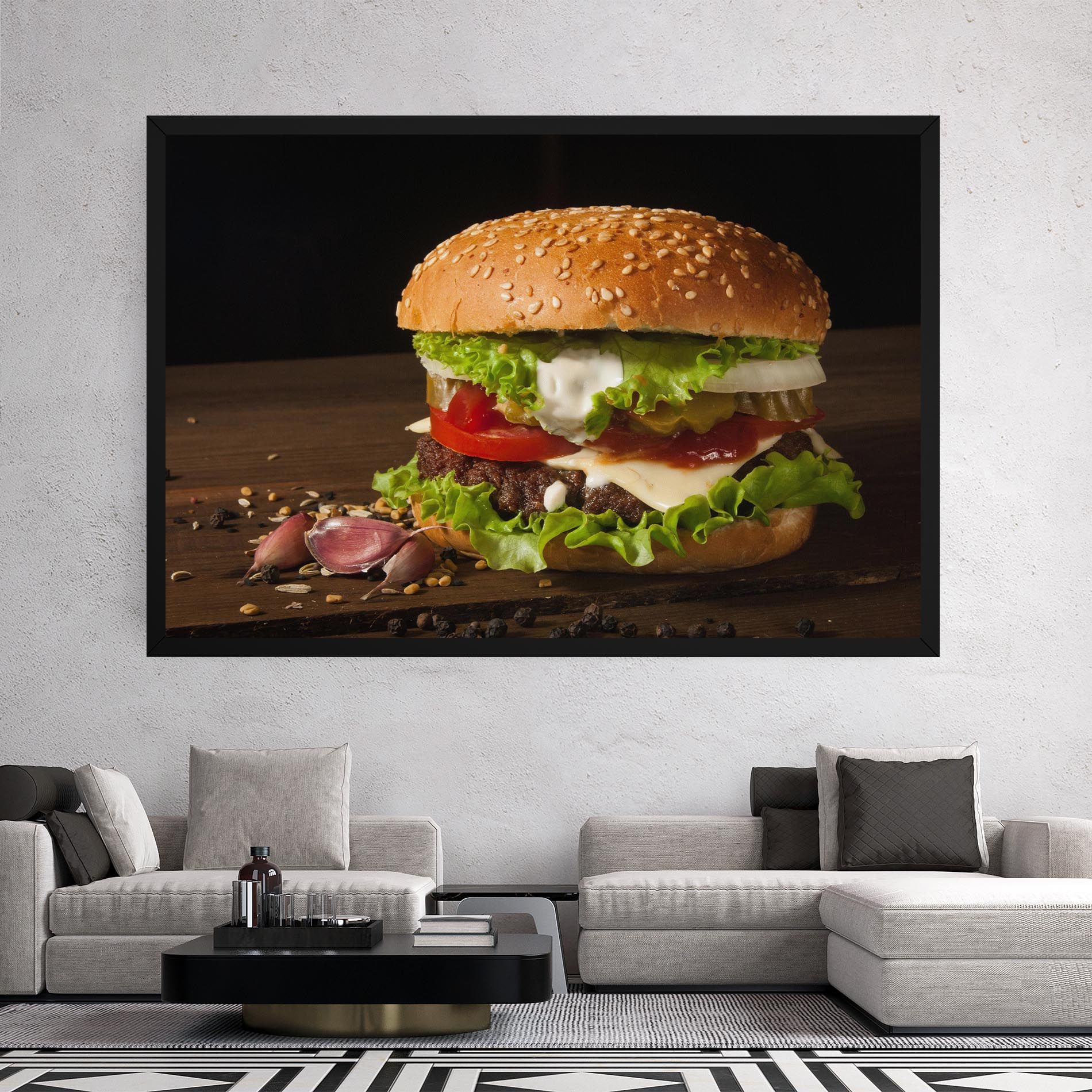 Delicious Hamburger mockup 2