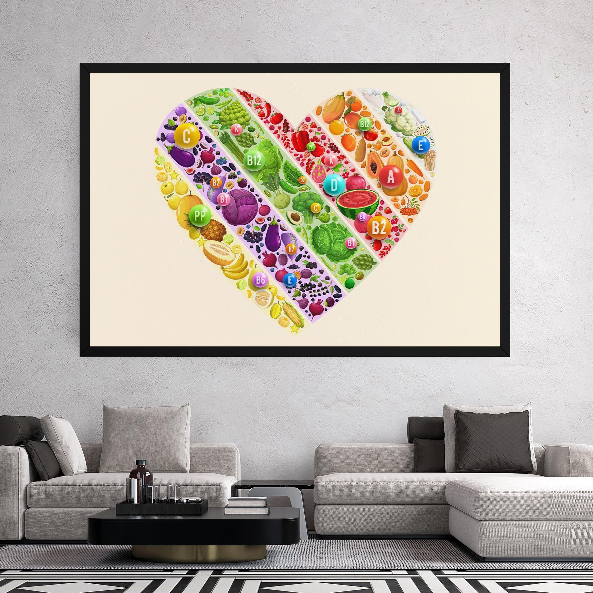 Tablou Canvas Food Heart mockup 2