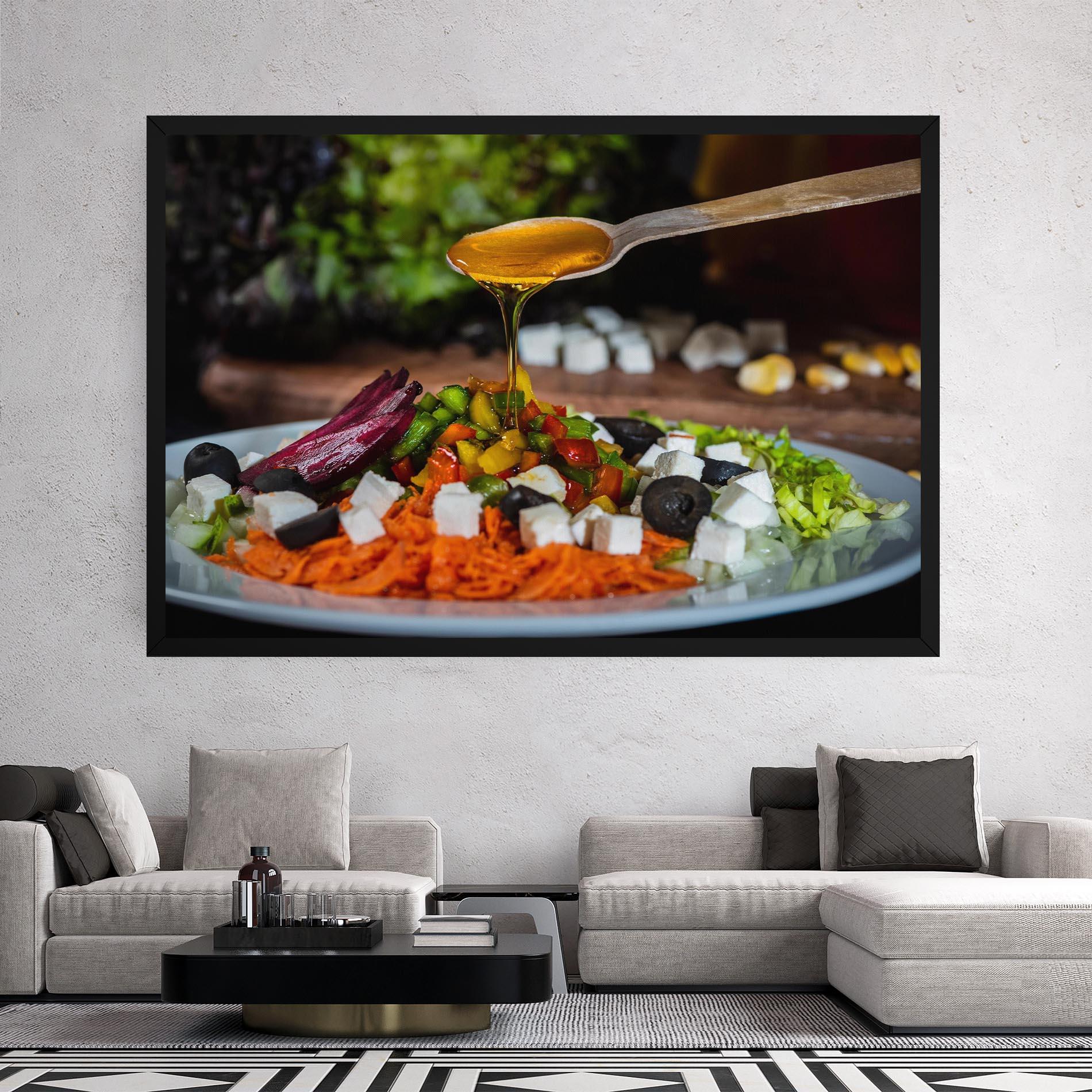 Tablou Canvas Honey Over Food mockup 2