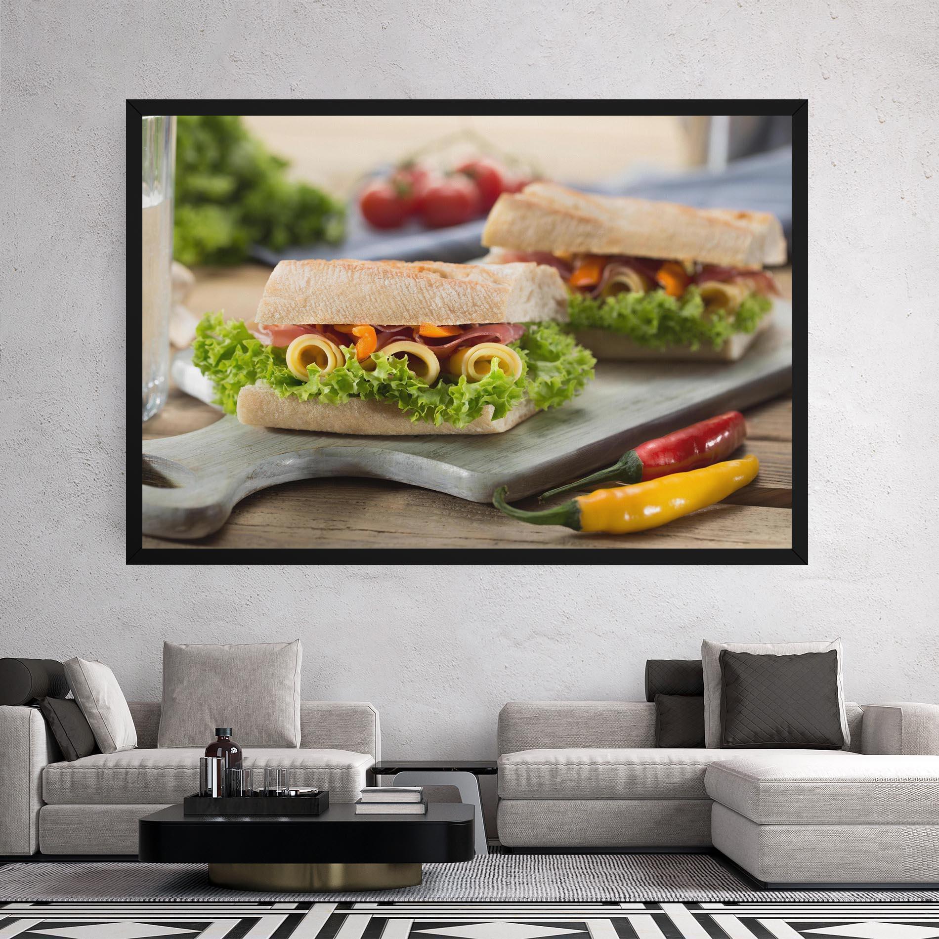 Tablou Canvas Yum Sandwich mockup 2
