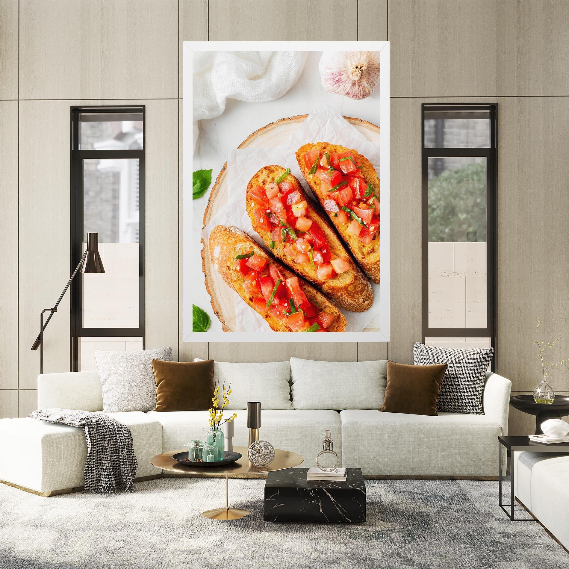 Tablou Canvas Tomatoes On Bread mockup 2