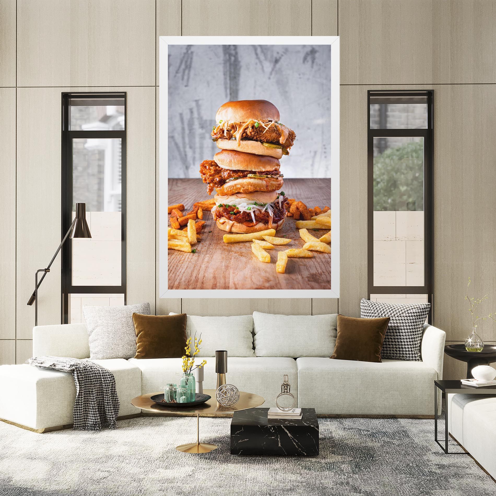 Triple Hamburger mockup 2