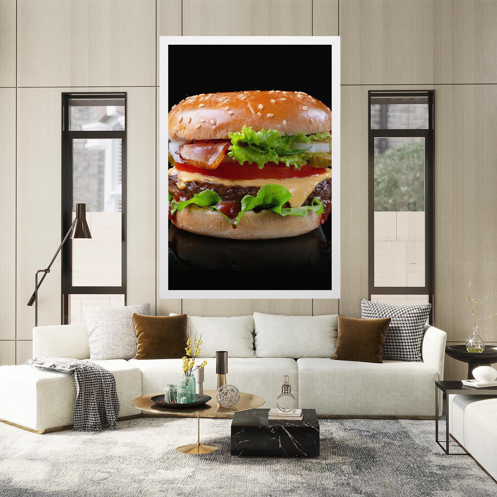 Tablou Canvas Yumm Hamburger mockup 2