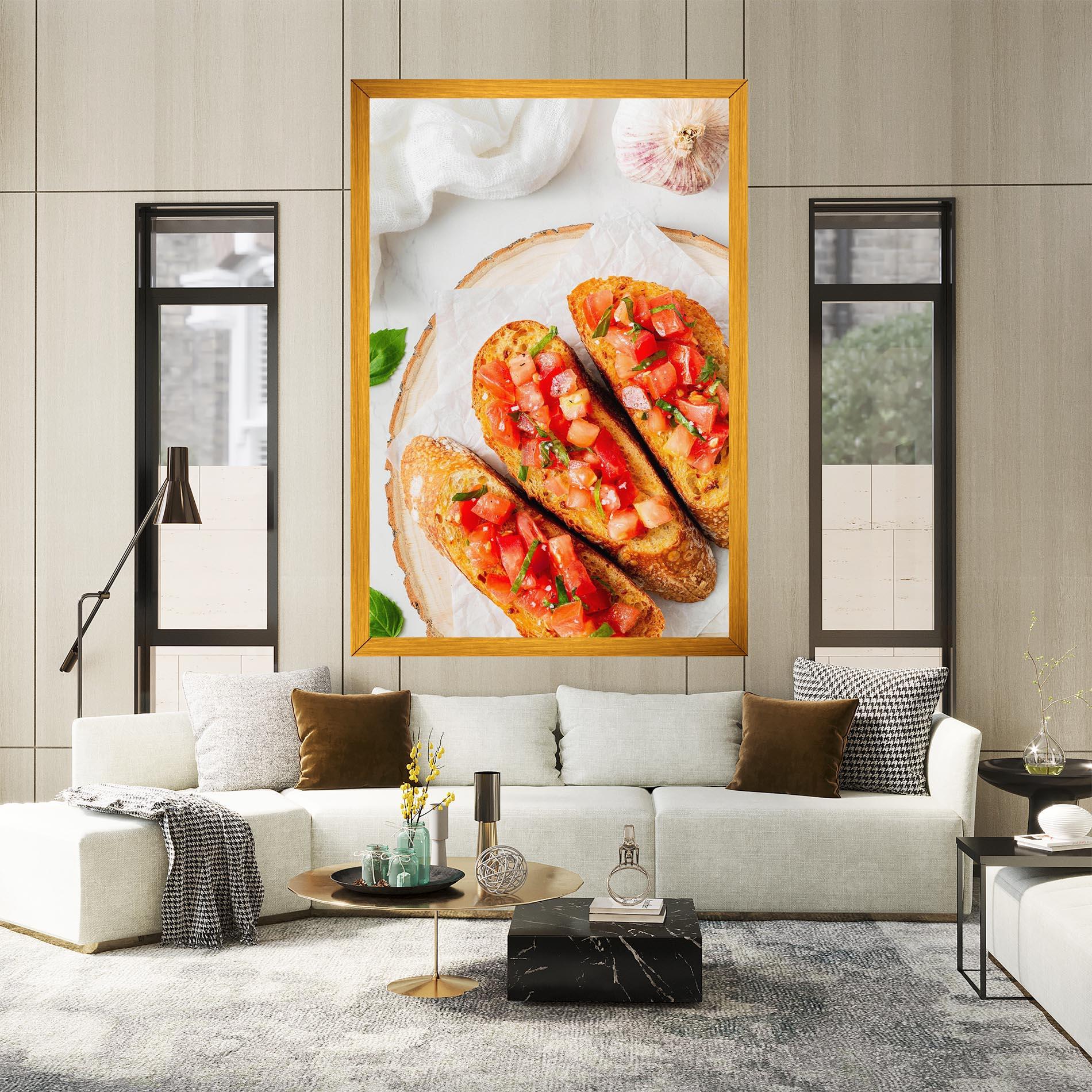 Tablou Canvas Tomatoes On Bread mockup 2