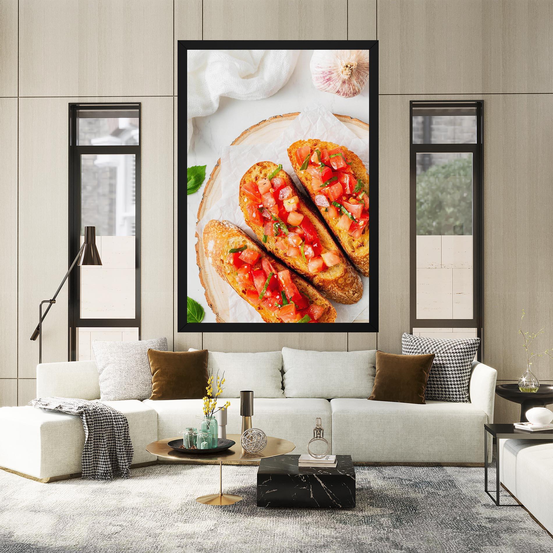 Tablou Canvas Tomatoes On Bread mockup 2