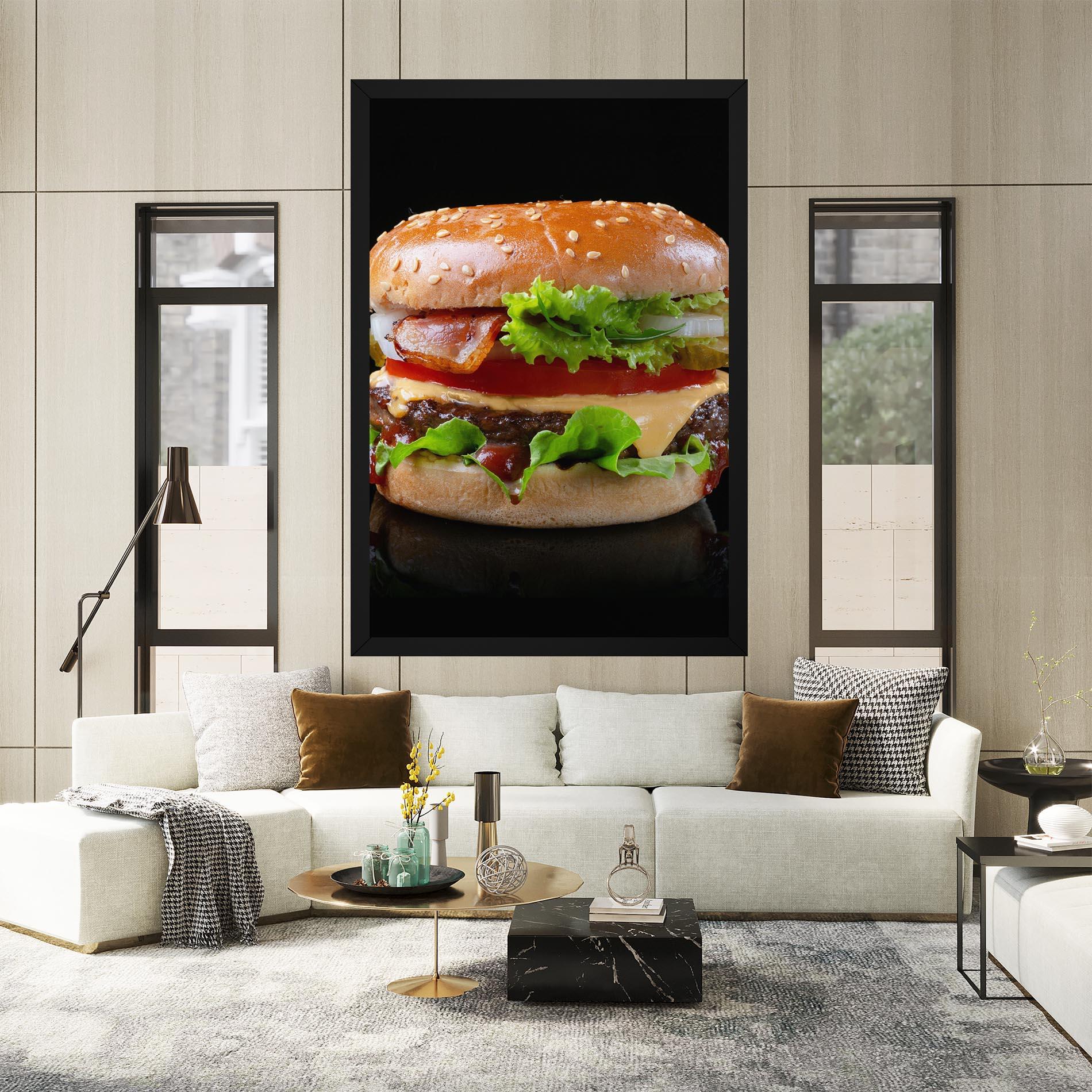 Tablou Canvas Yumm Hamburger mockup 2