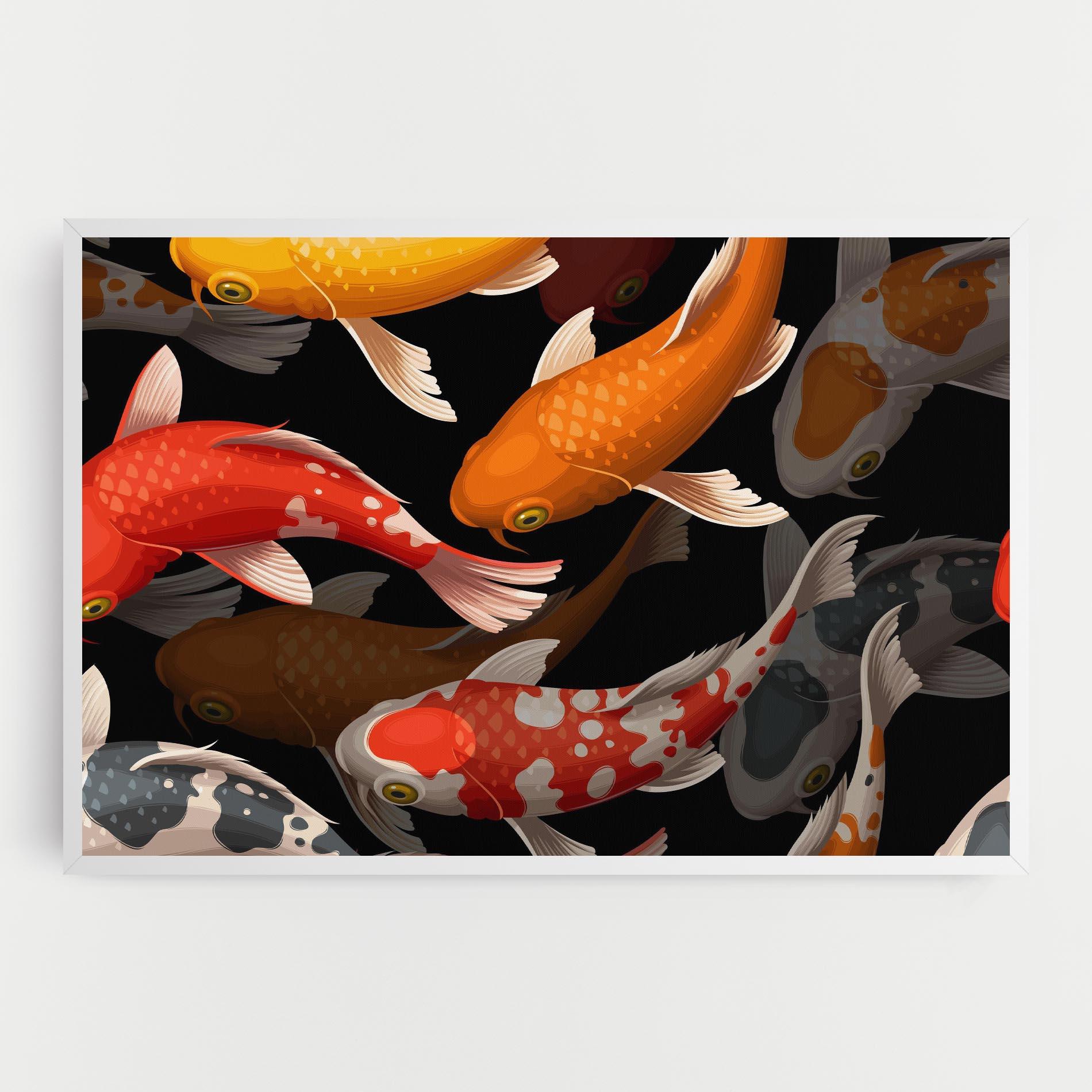 Tablou Canvas Seamless Koi Fish mockup 0