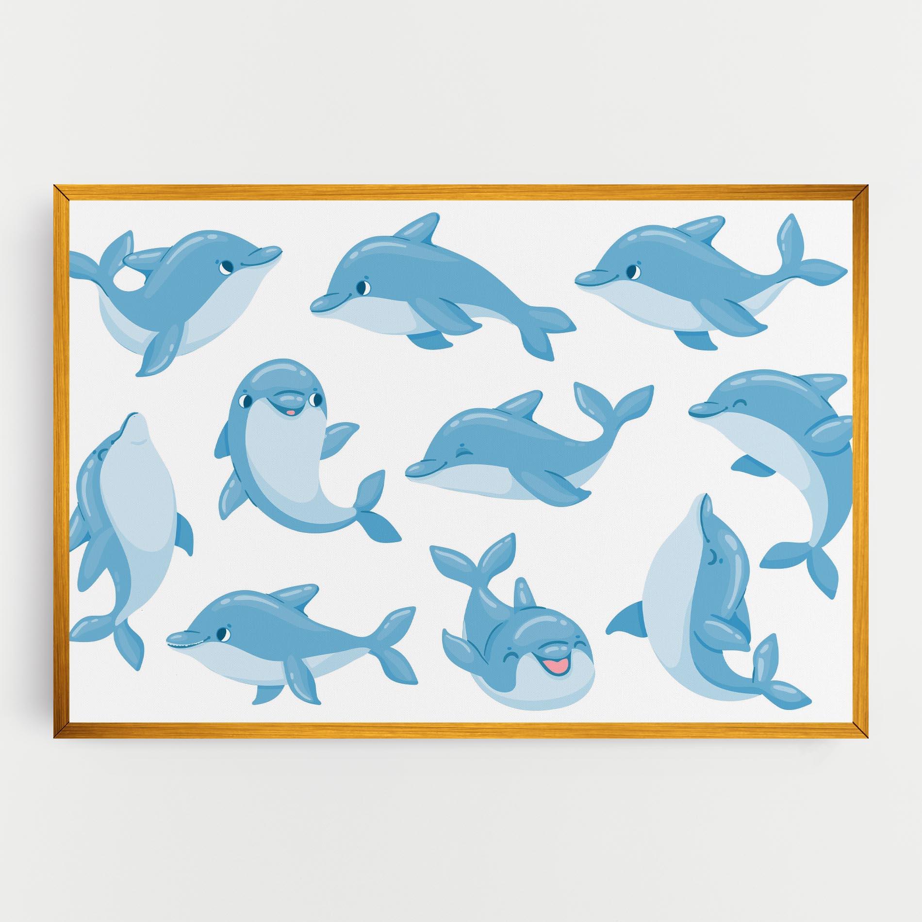 Tablou Canvas Dolphin mockup 0