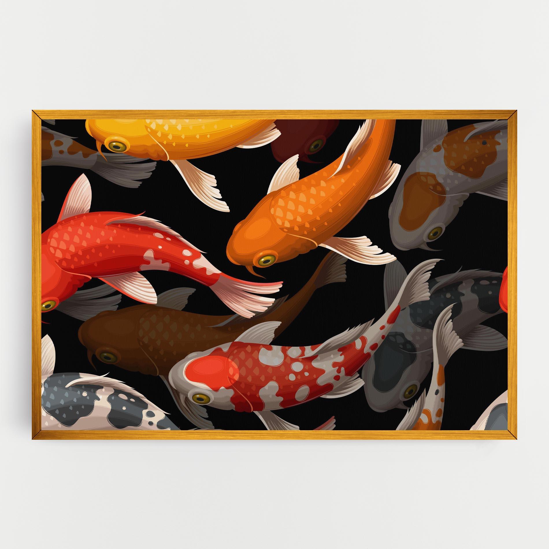 Tablou Canvas Seamless Koi Fish mockup 0