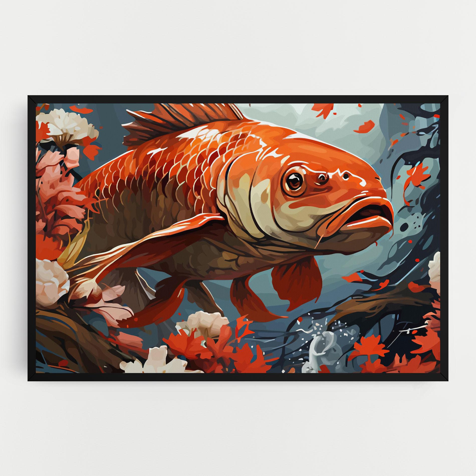 Tablou Canvas Orange Koi mockup 0