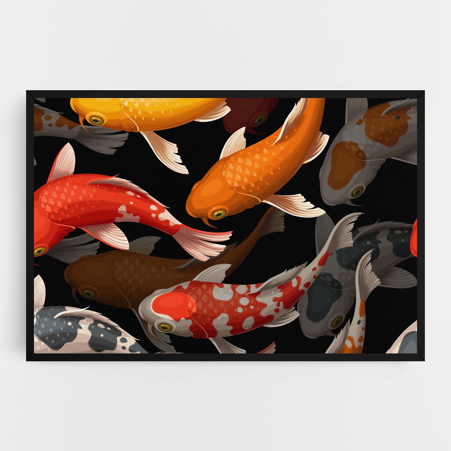 Seamless Koi Fish mockup 0