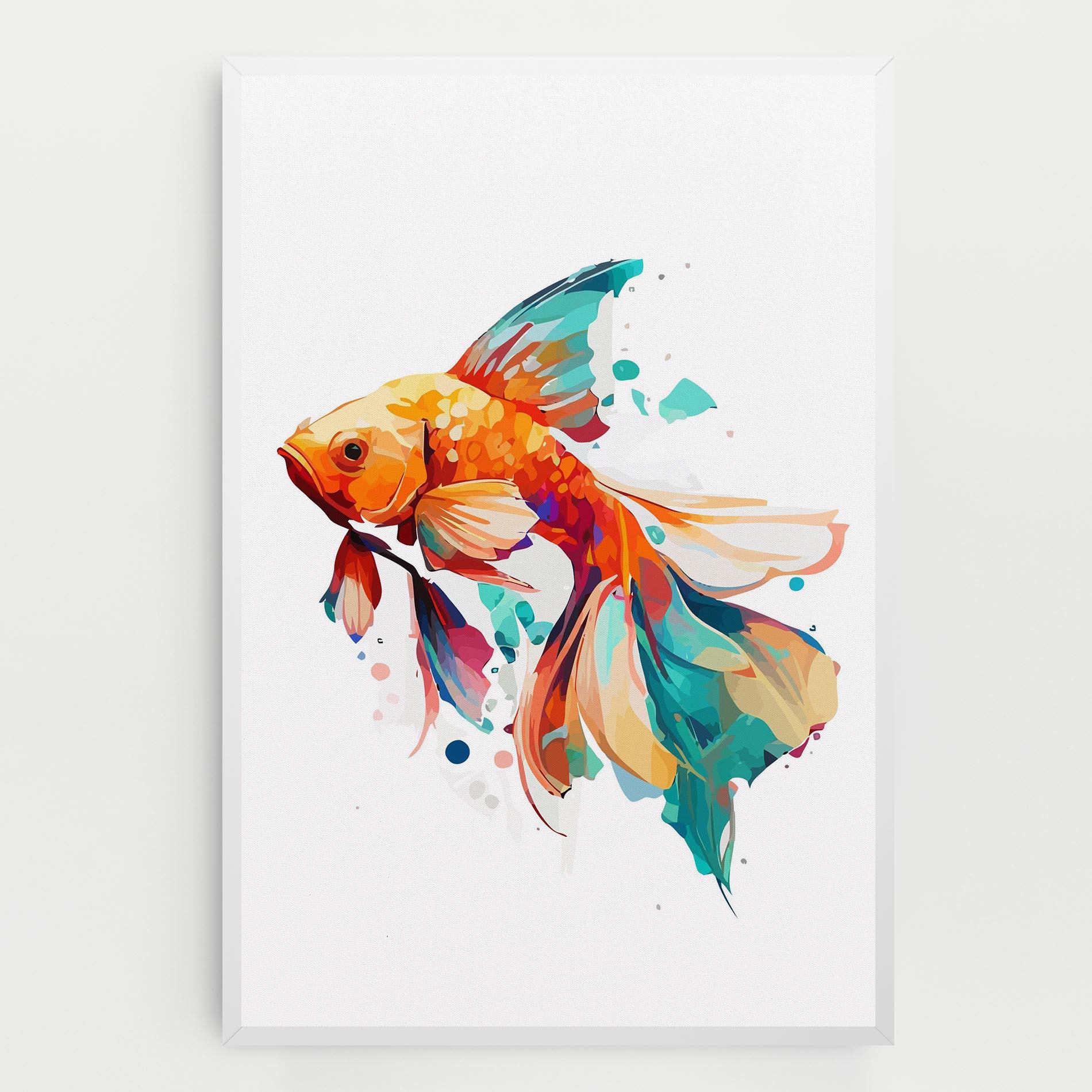 Tablou Canvas Blue Orange Fish mockup 0