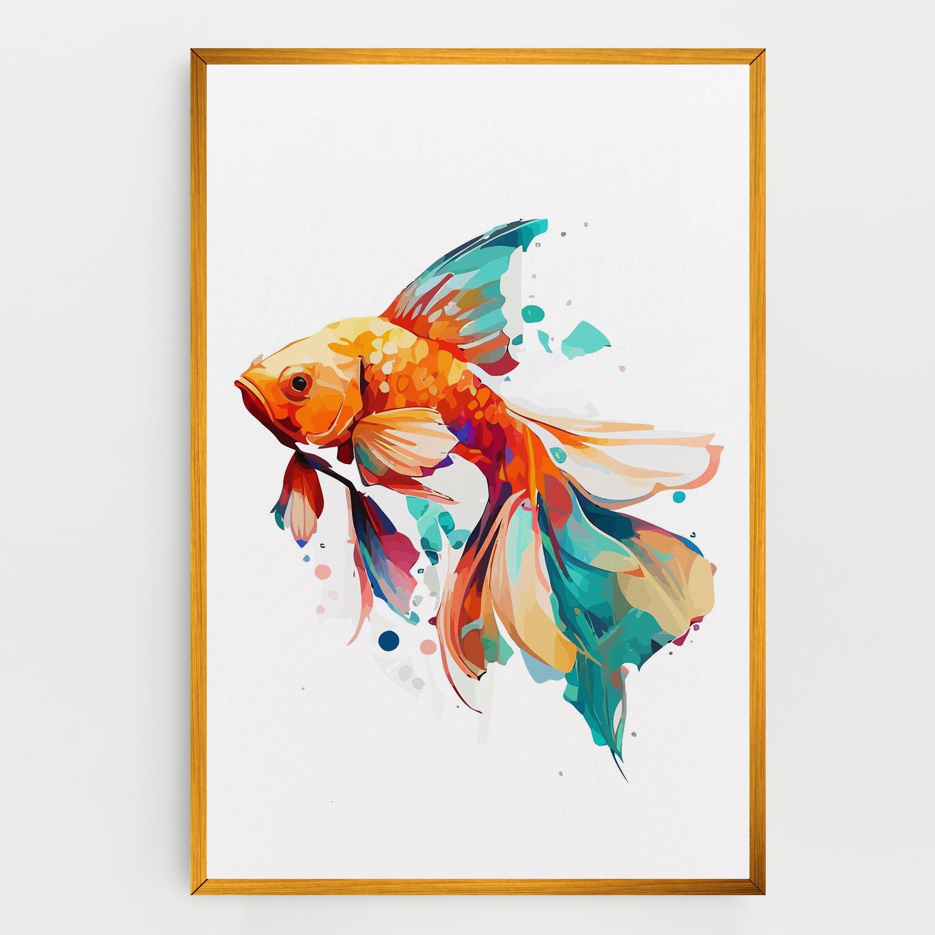 Tablou Canvas Blue Orange Fish mockup 0