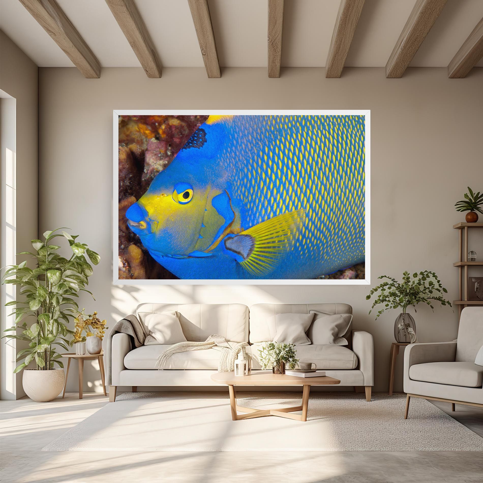 Blue Yellow Fish mockup 6