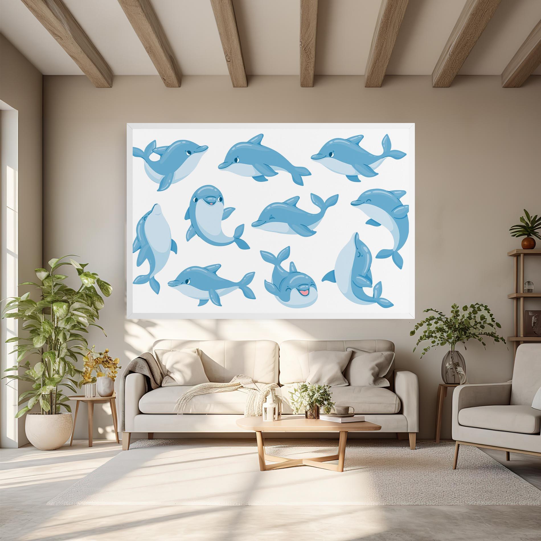 Tablou Canvas Dolphin mockup 6