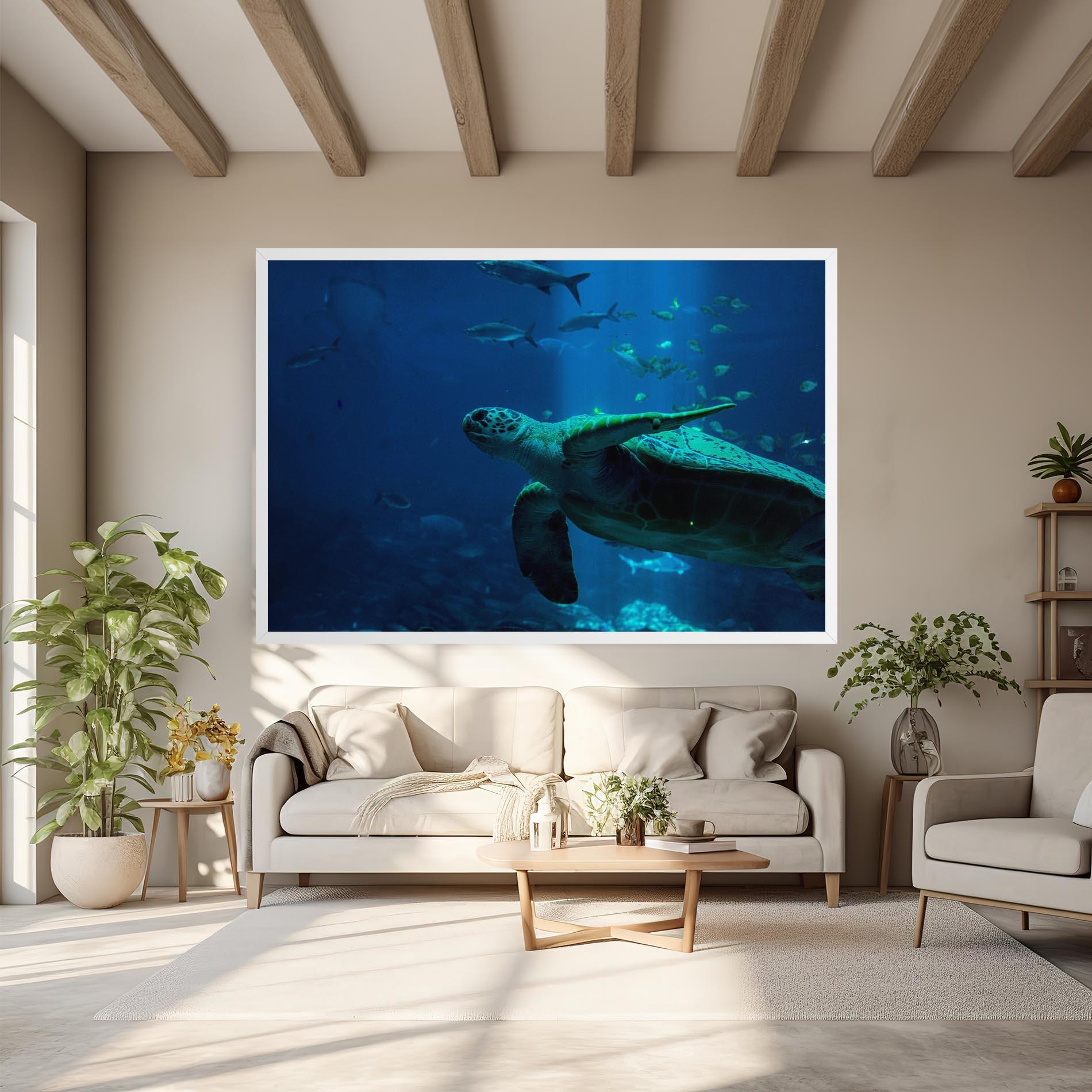 Tablou Canvas Green Turtule mockup 6