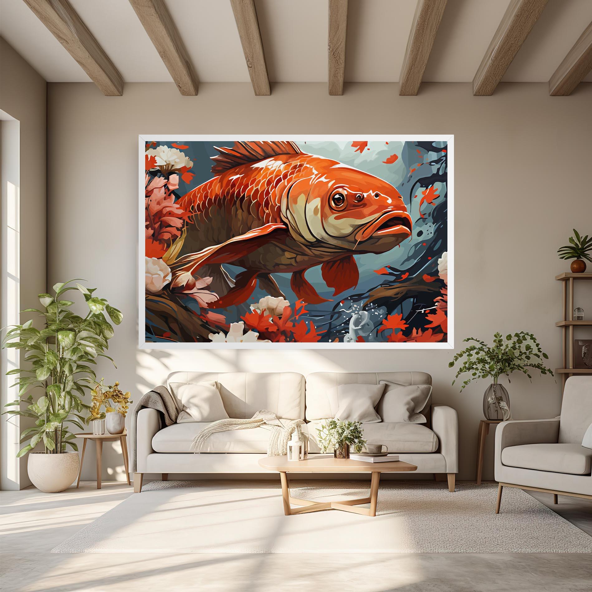 Tablou Canvas Orange Koi mockup 6