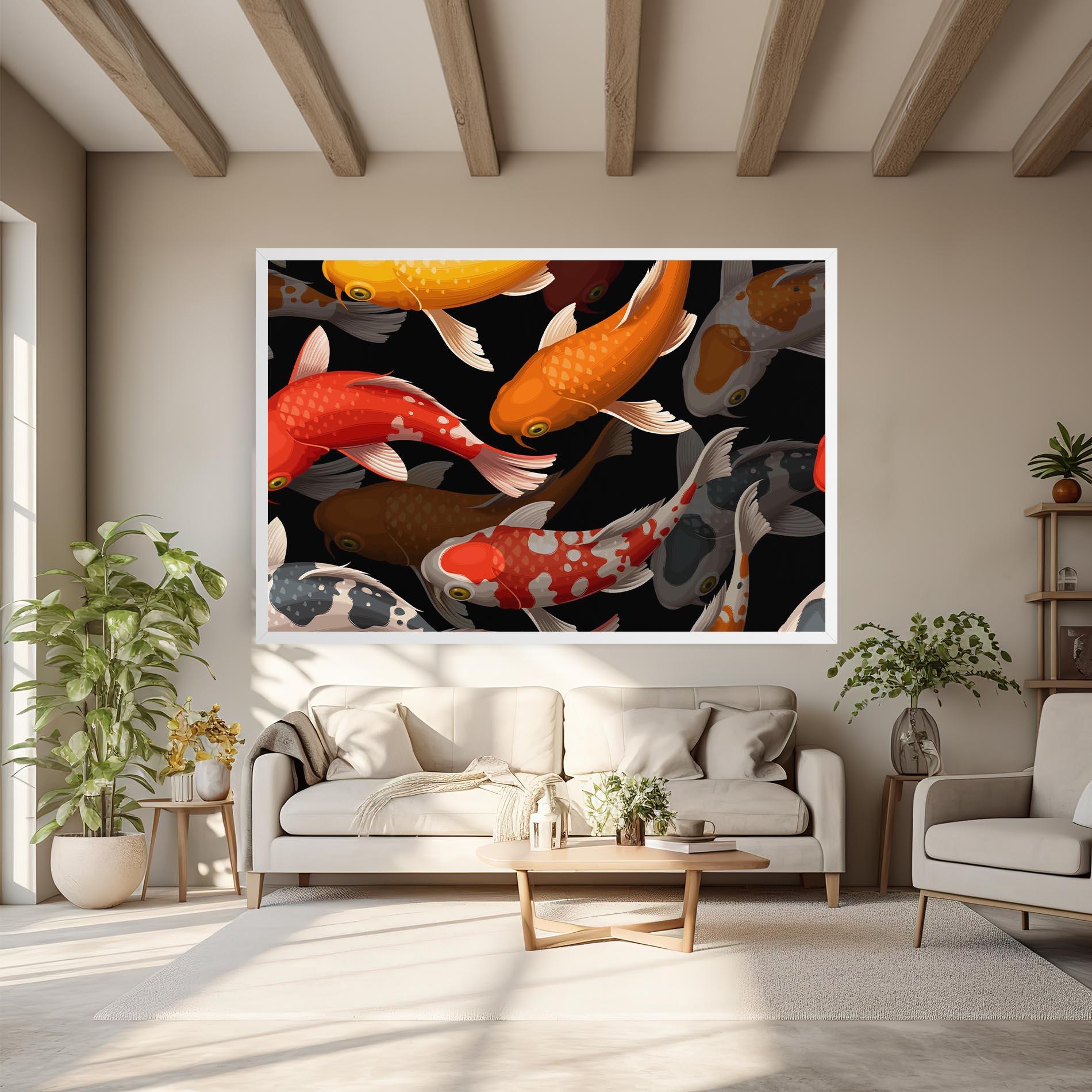 Tablou Canvas Seamless Koi Fish mockup 6