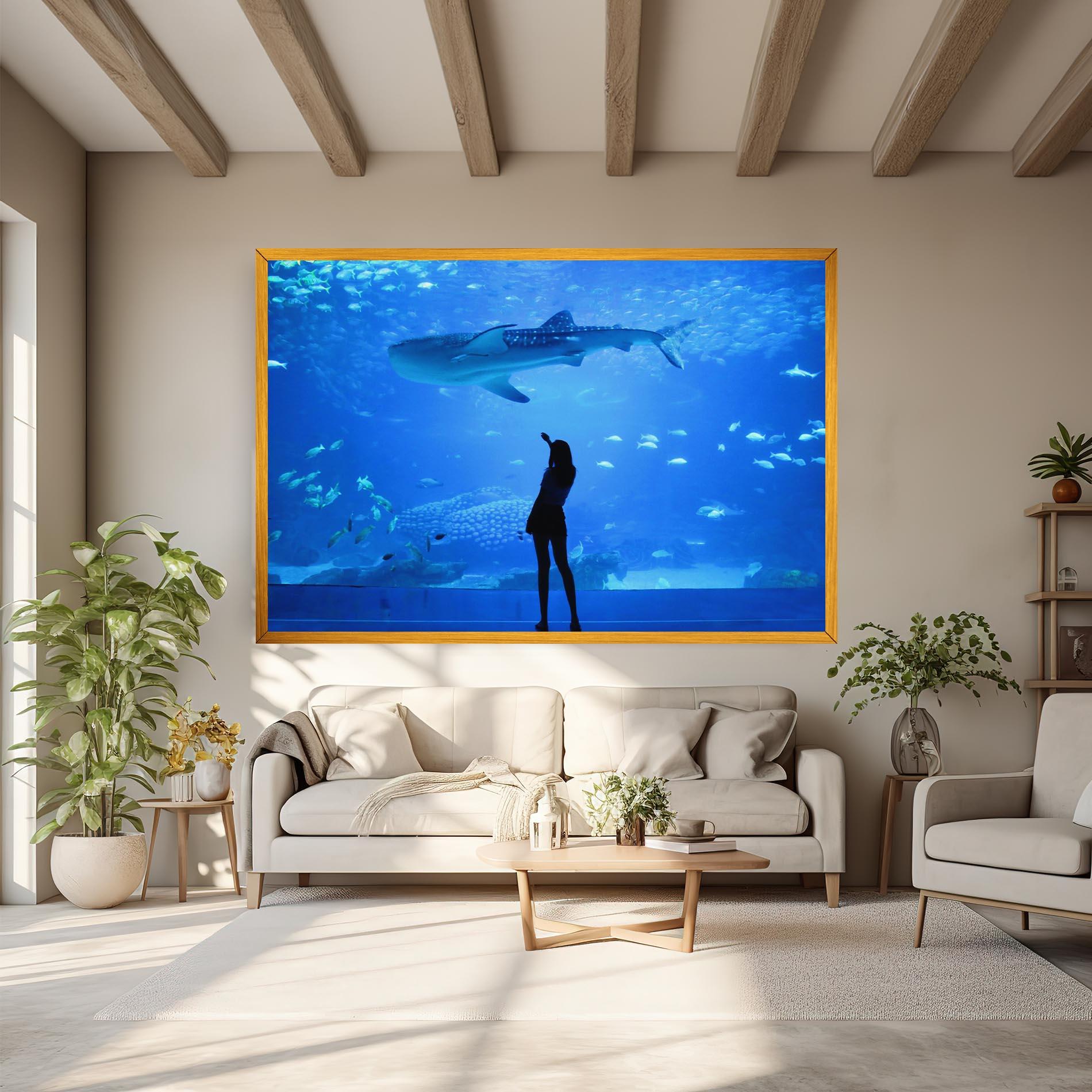 Tablou Canvas Aquarium Girl mockup 6