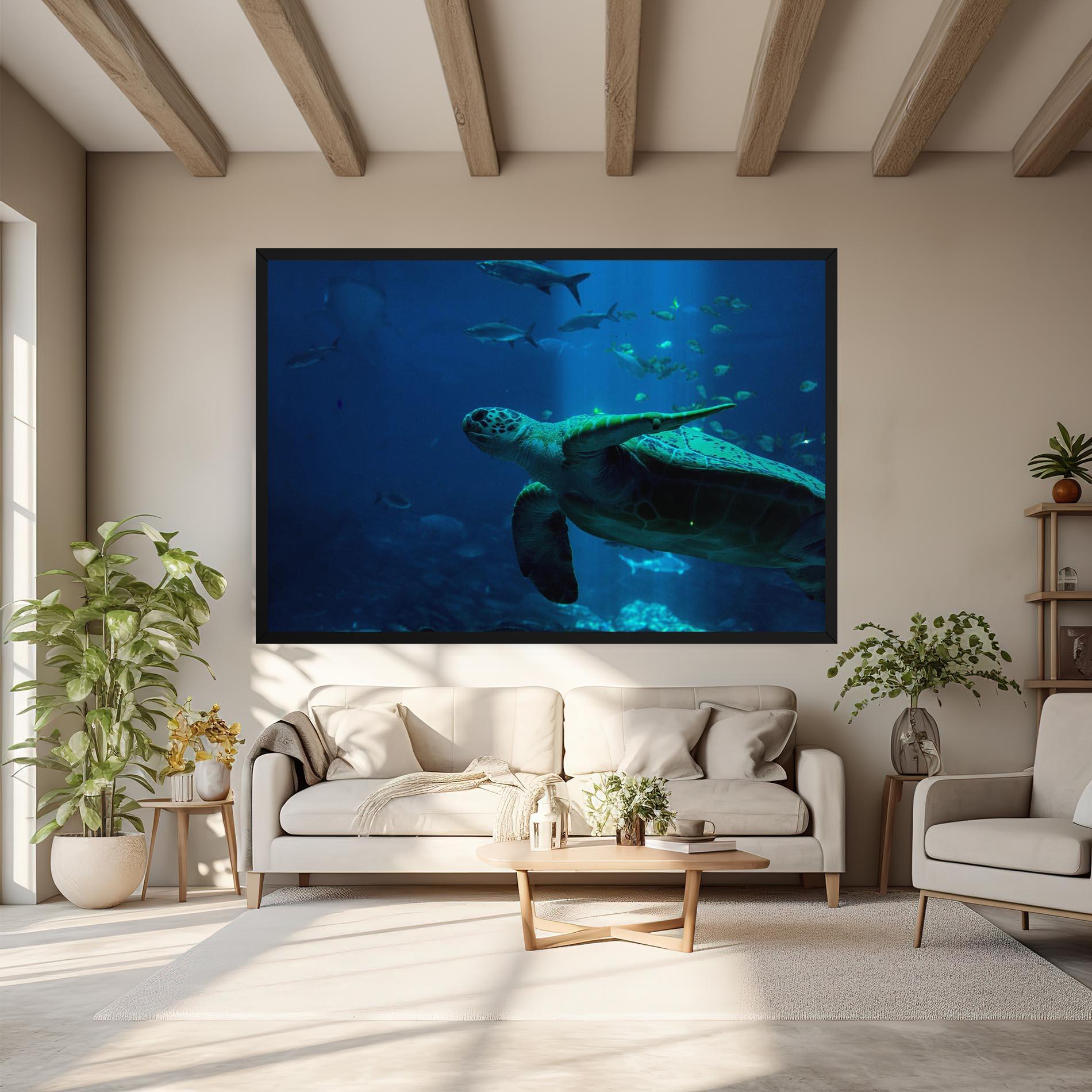 Tablou Canvas Green Turtule mockup 6