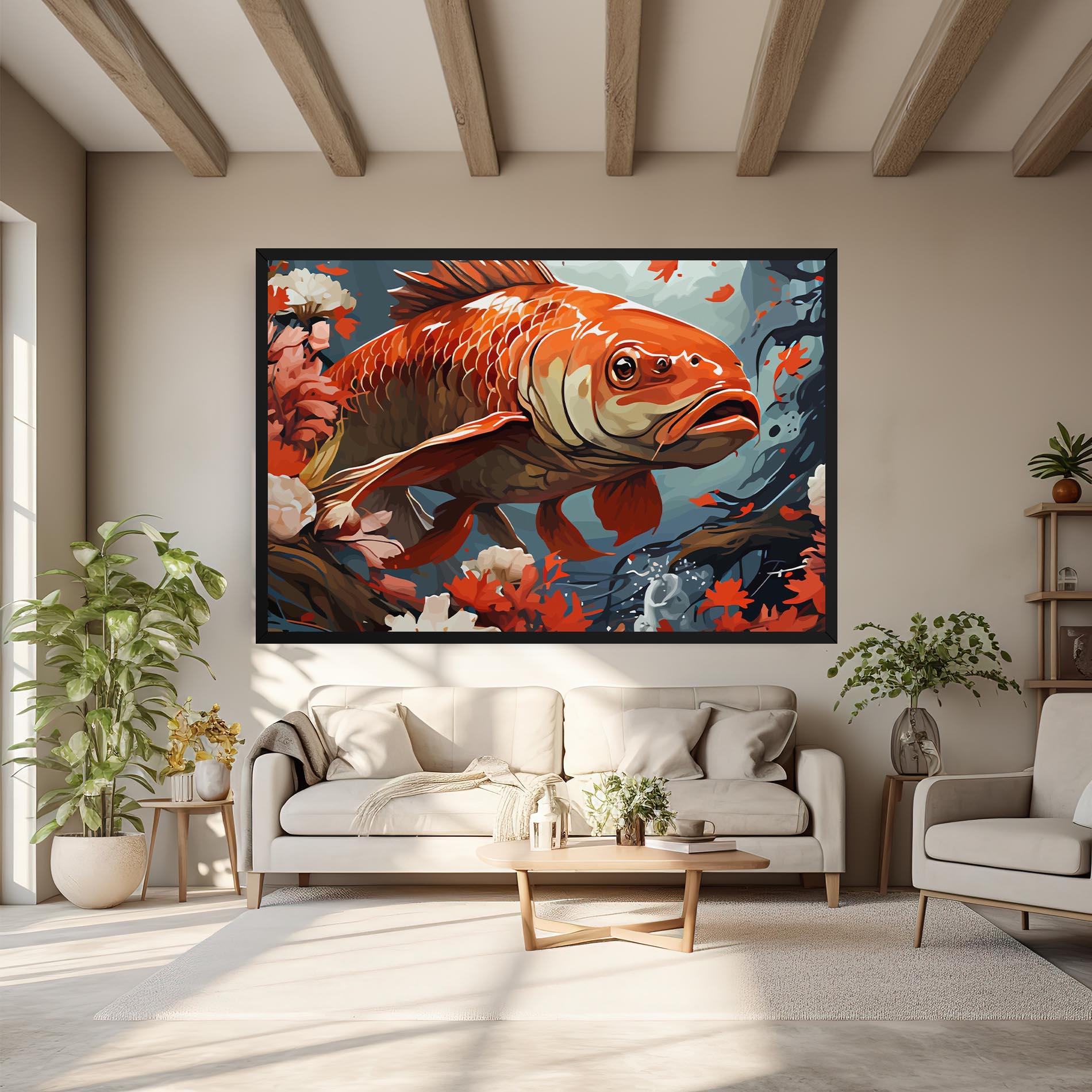 Tablou Canvas Orange Koi mockup 6