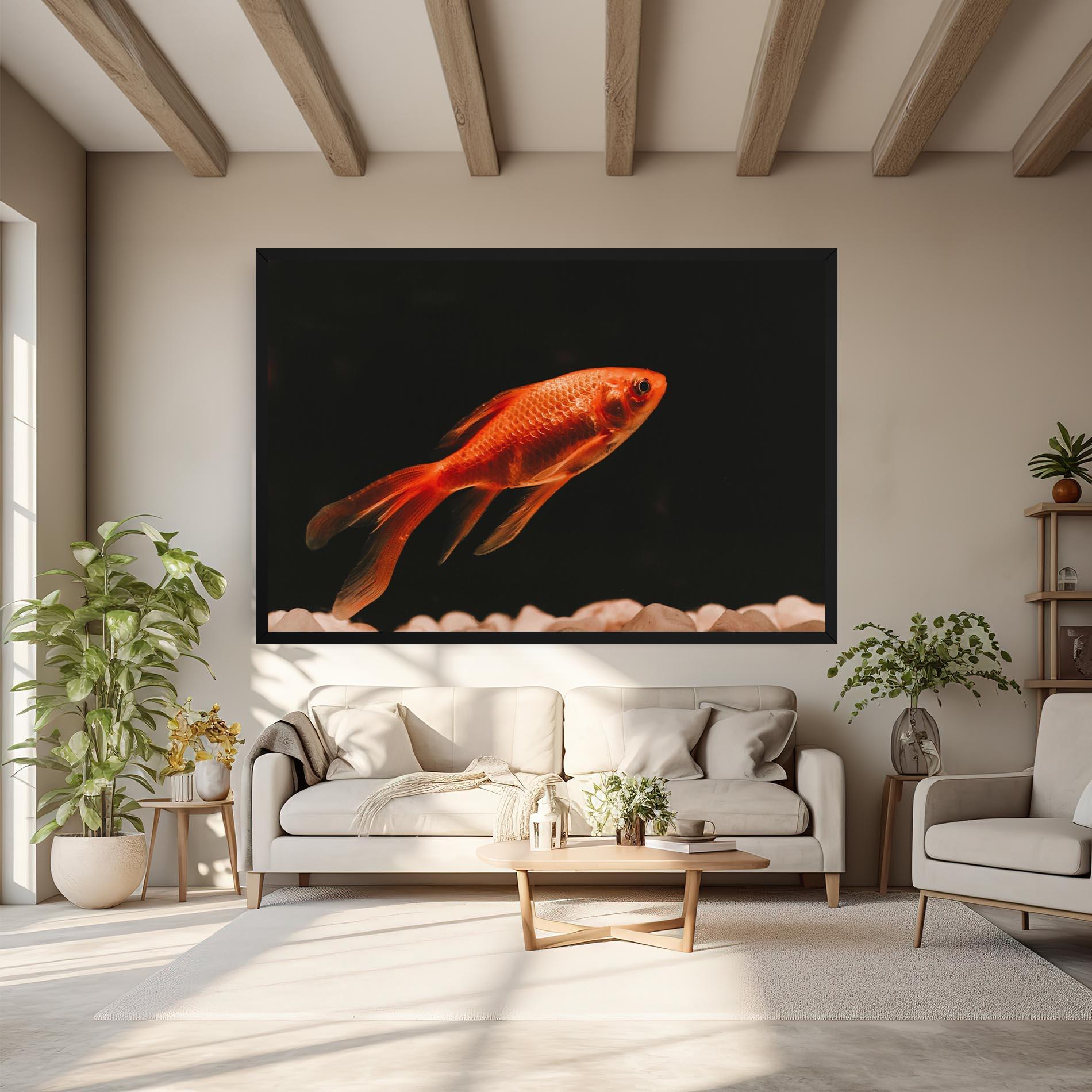 Tablou Canvas Small Orange Fish mockup 6