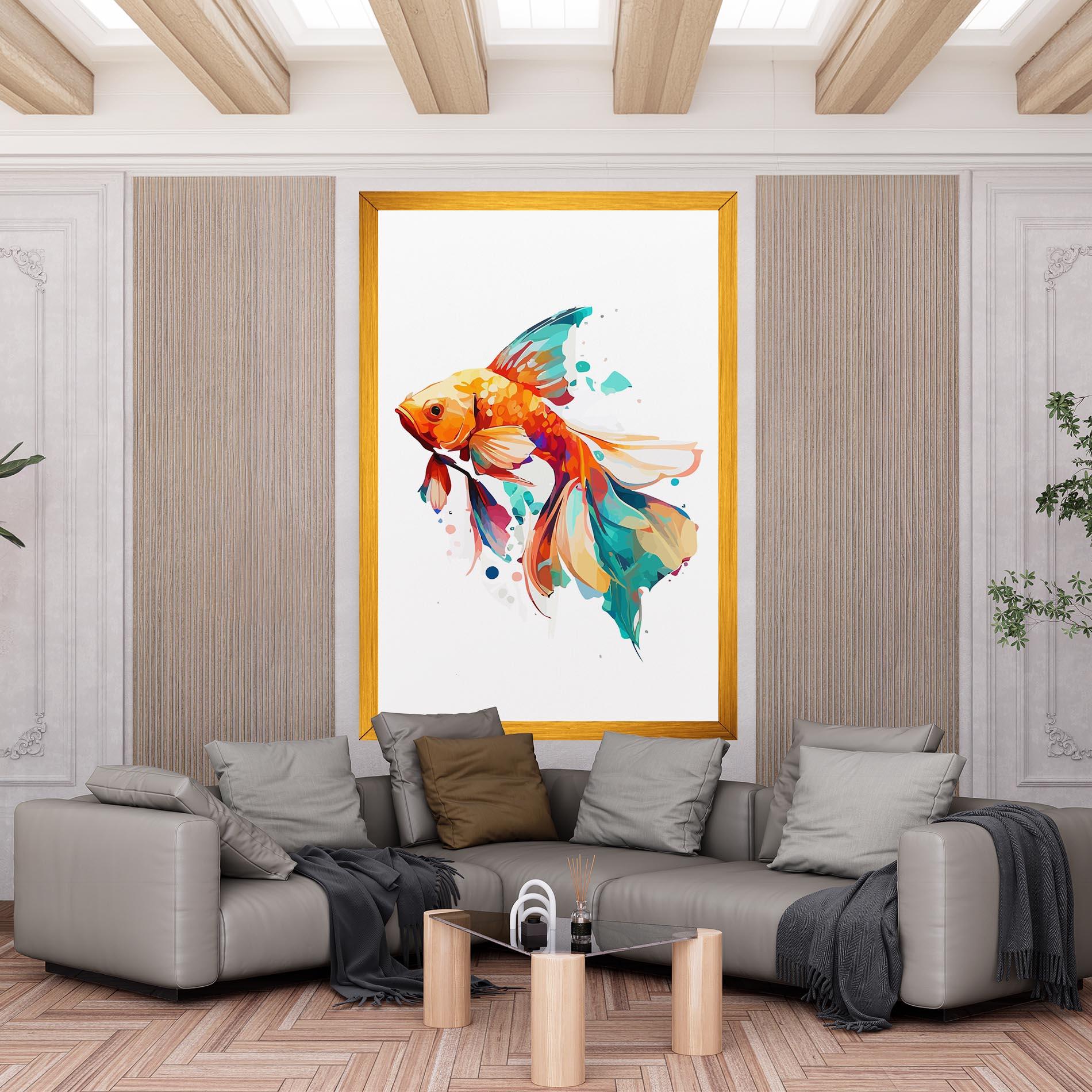 Tablou Canvas Blue Orange Fish mockup 6