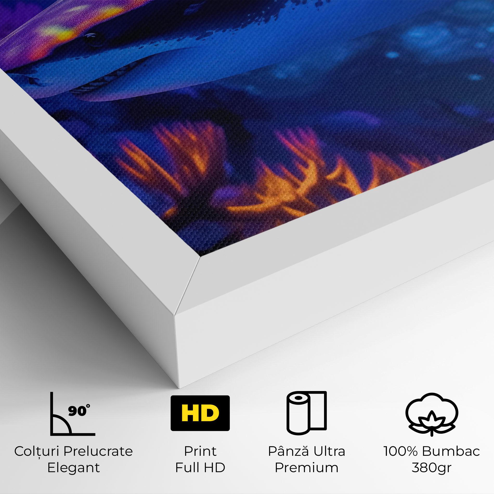 Tablou Canvas Blue Light Shark mockup 4