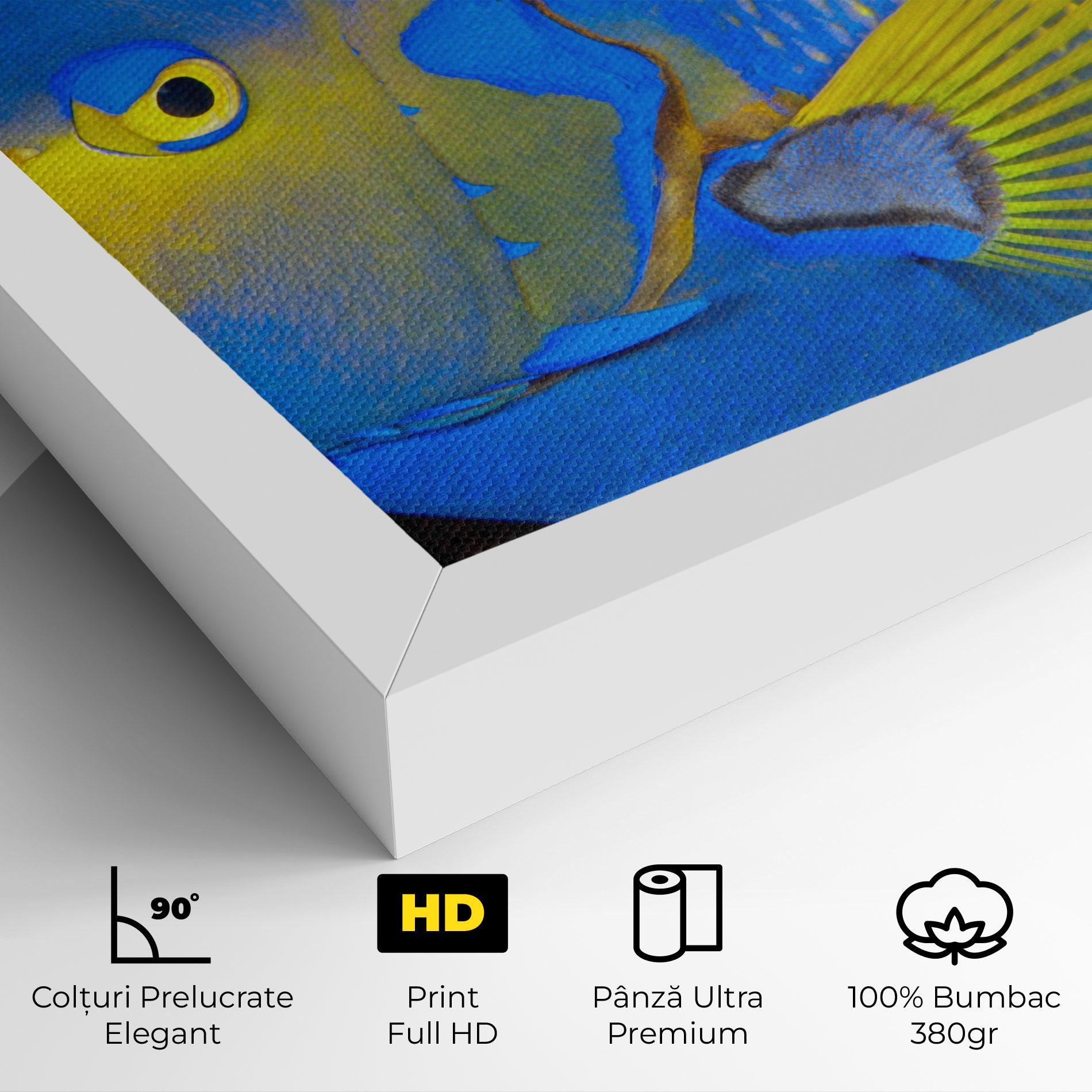 Tablou Canvas Blue Yellow Fish mockup 4